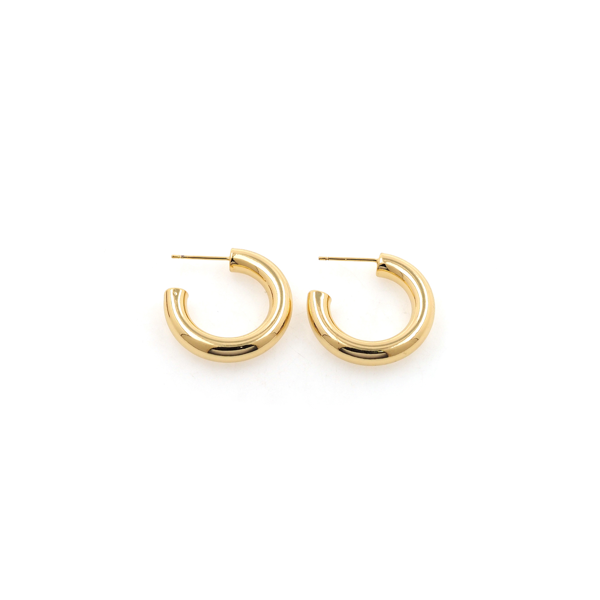 18K Gold Filled Round Hoops Earrings,Gold Huggies Hoop Earrings,Minimalist Earrings