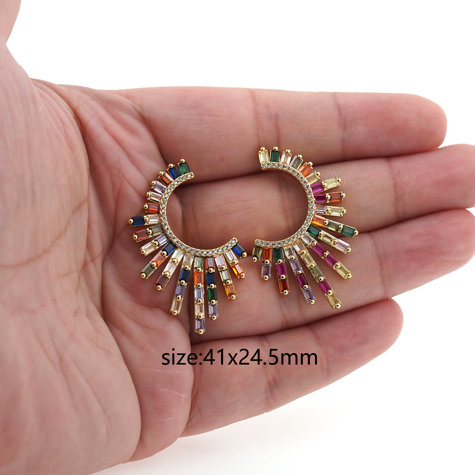 18K Gold Filled Geometric Stud Earrings,CZ Micro Pave Geometric Earrings,Dainty Earrings,Minimalist Earring,Gift for Wife