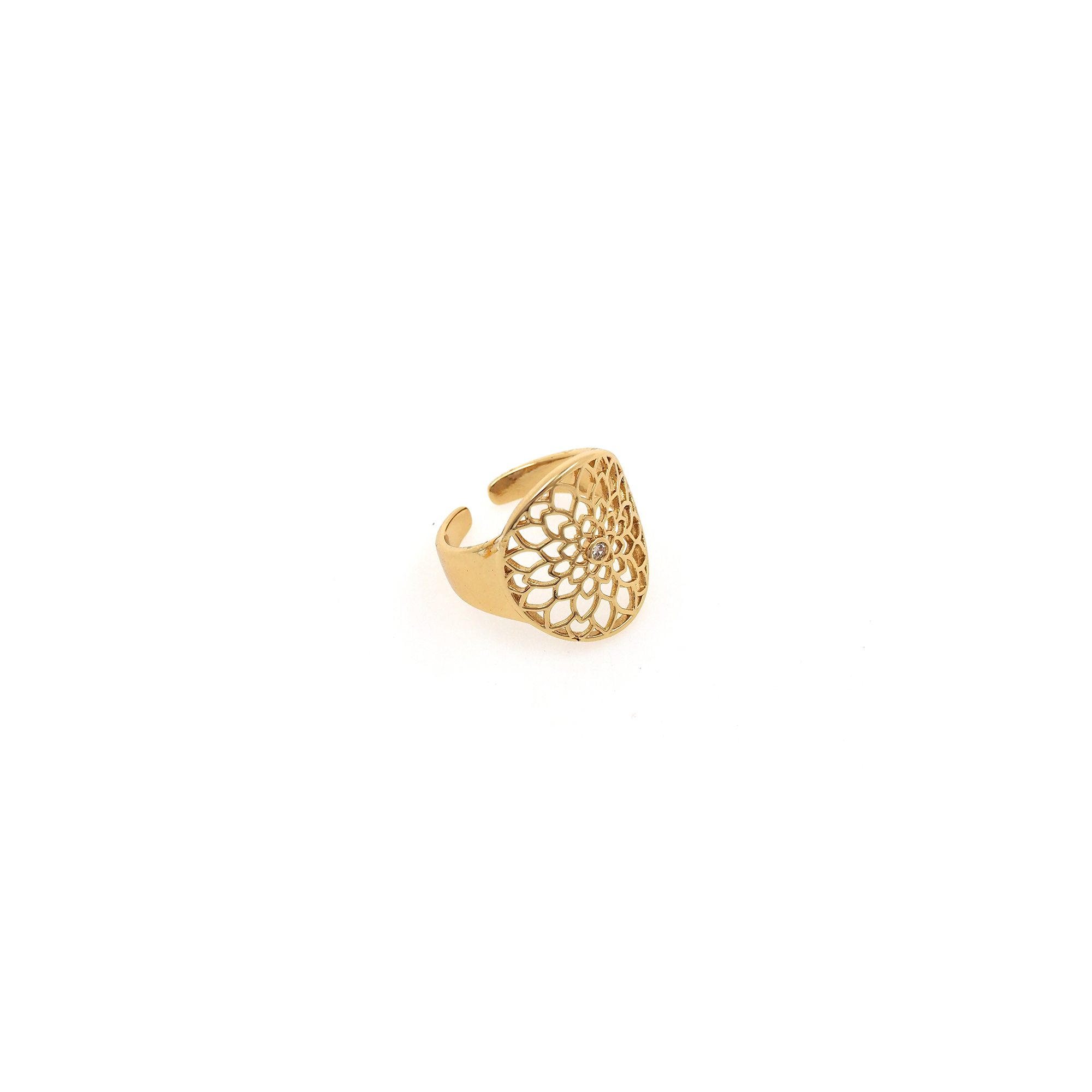 18K Gold Filled Flower Rings,Dainty Ring,Adjustable Ring,Minimalist Ring,Open Ring
