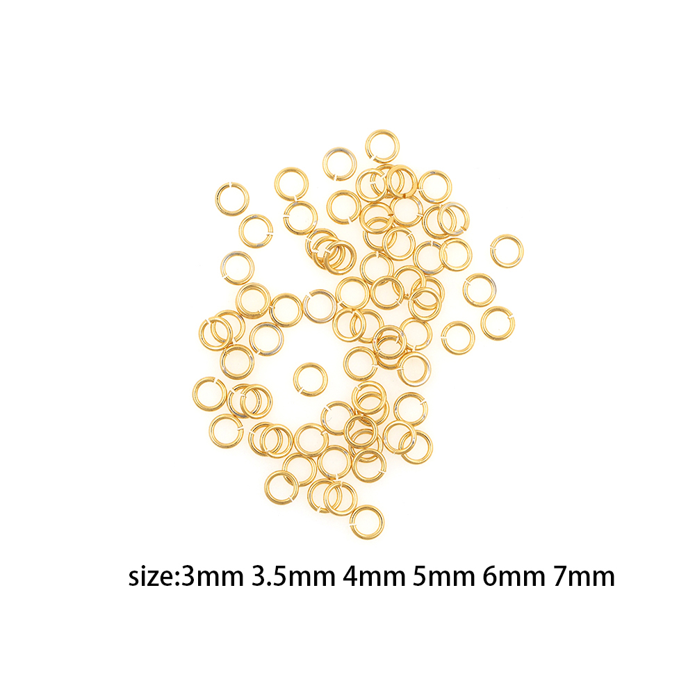 18K Gold Filled Jump Rings,Dainty O Shaped Open Jump Rings Bulk,Gold Split Rings for DIY Jewelry Making Supply Findings