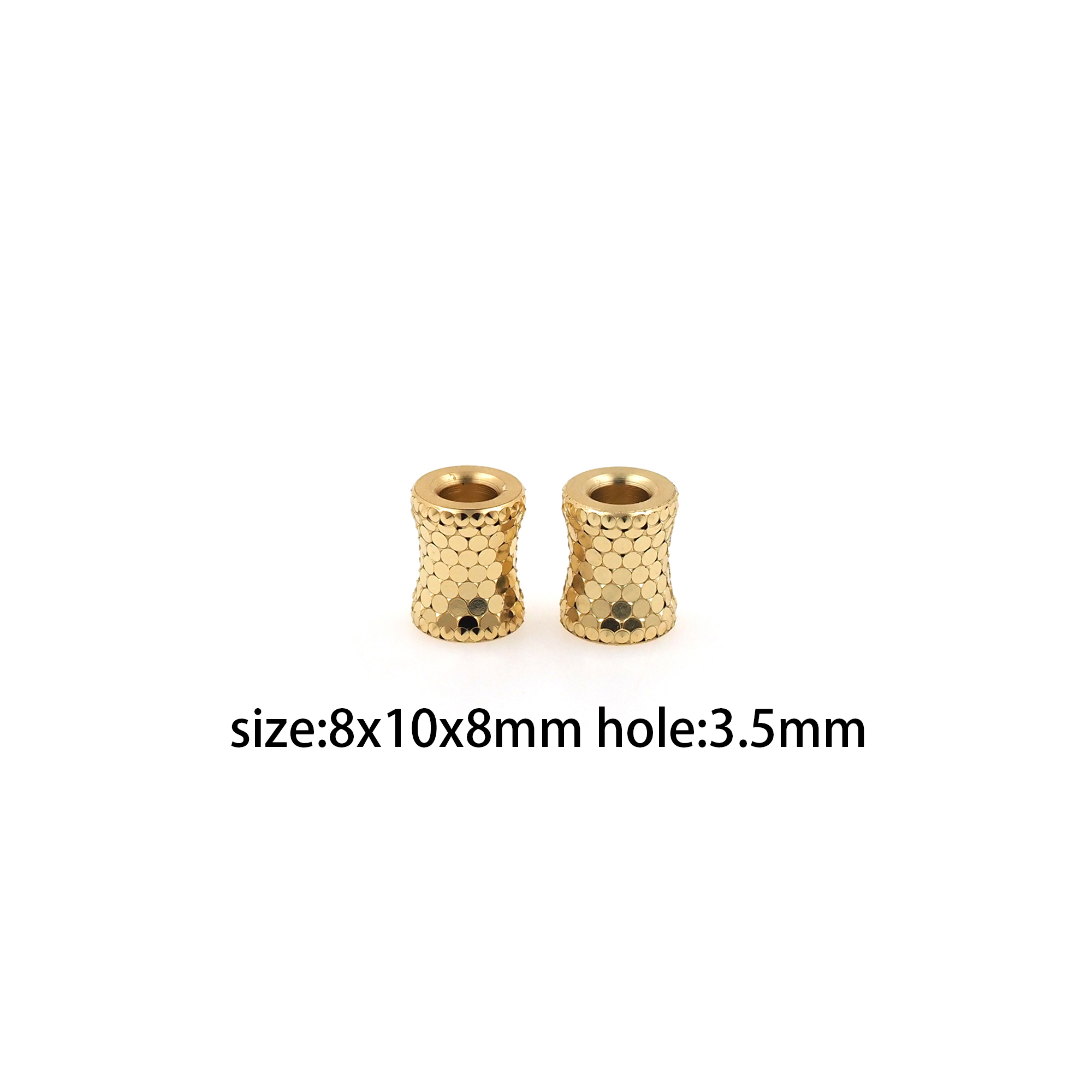 18K Gold Filled Tube Spacer Beads,Barrel Beads for Bracelet Jewelry Necklace Making Supply