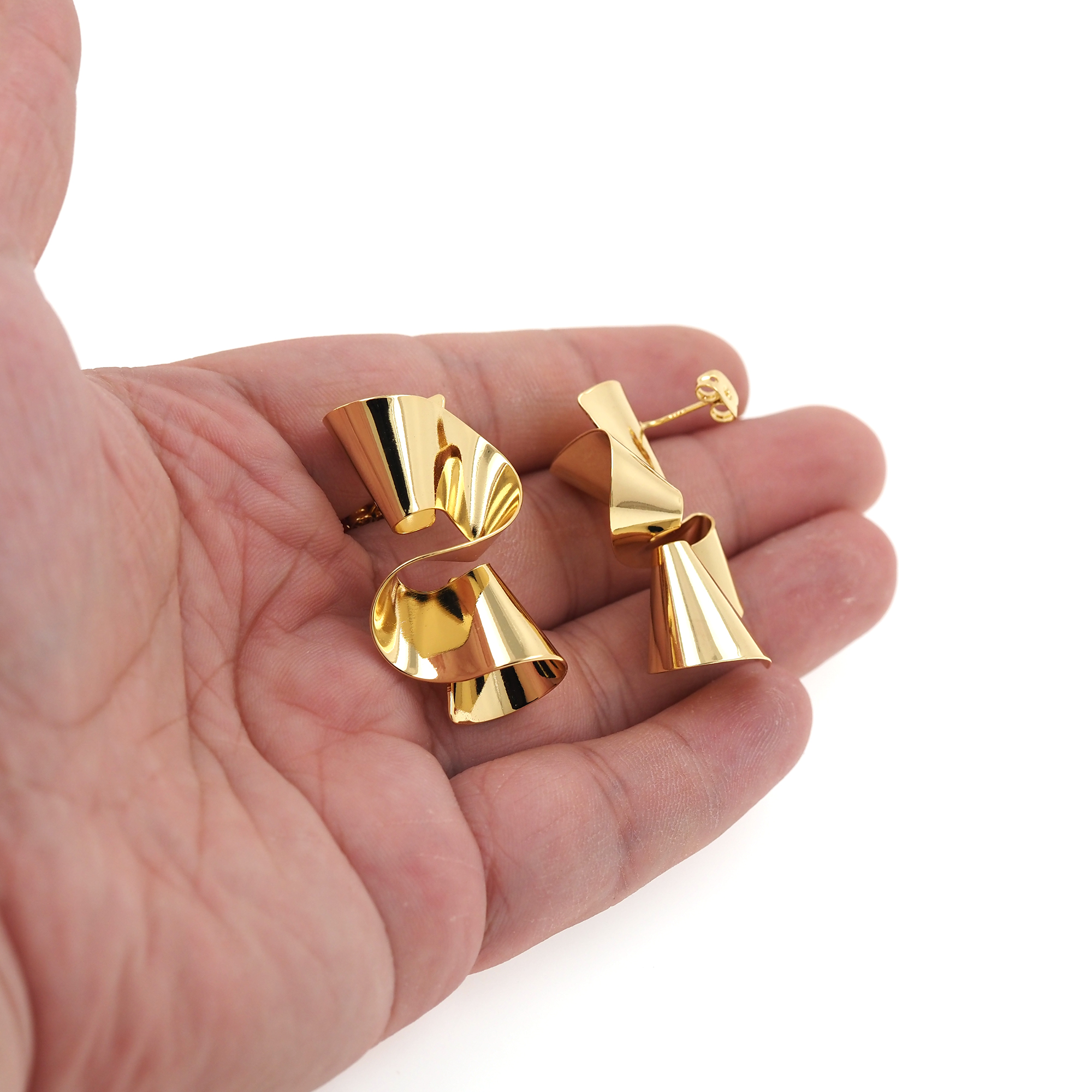 18K Gold Filled Irregular Stud Earrings,Geometric Earrings,Dainty Earrings,Minimalist Earring,Gift for Wife