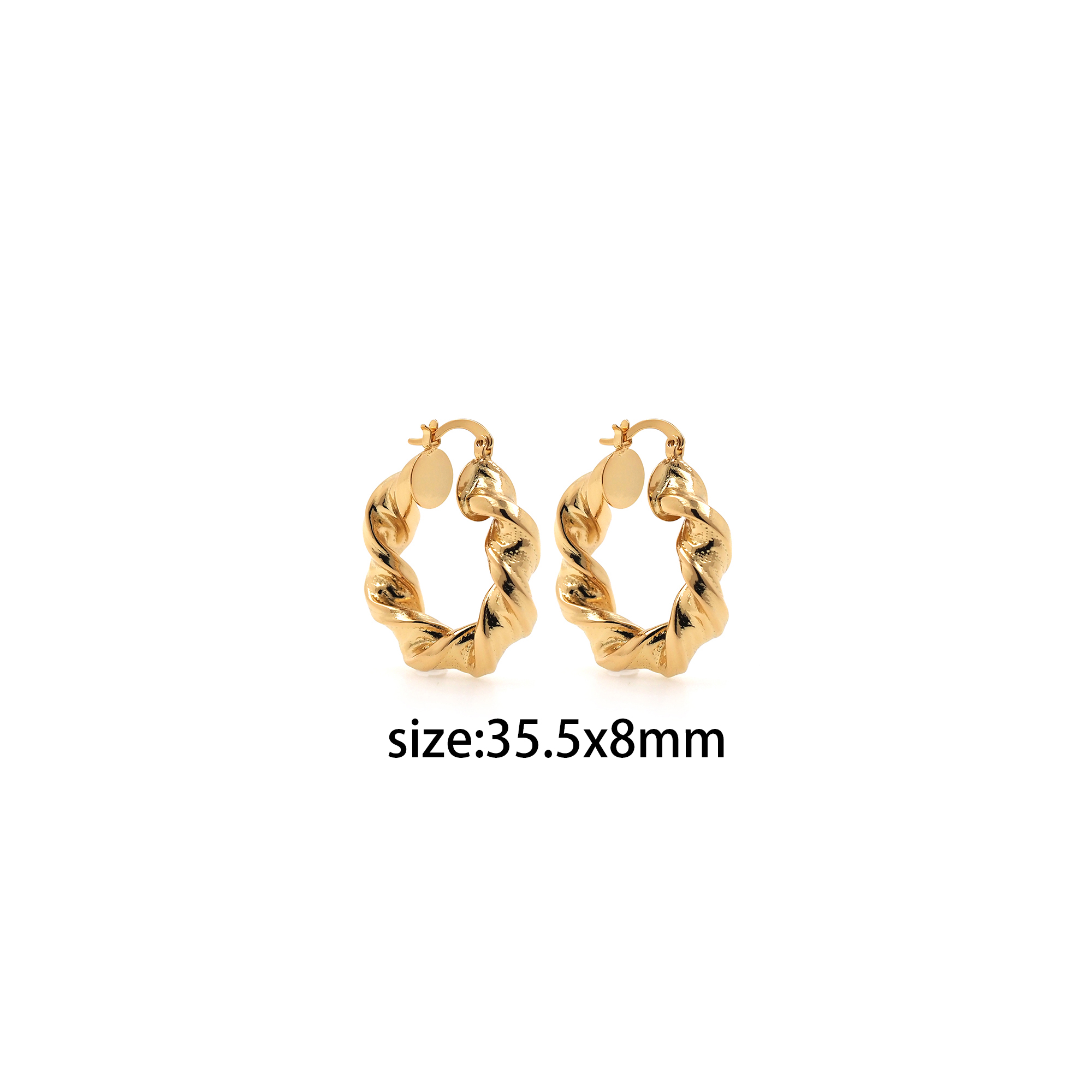 18K Gold Filled Twist Hoop Earrings,Dainty Round Earrings,Twisted Hoops,Gold Hoops Huggie,Minimalist Earrings