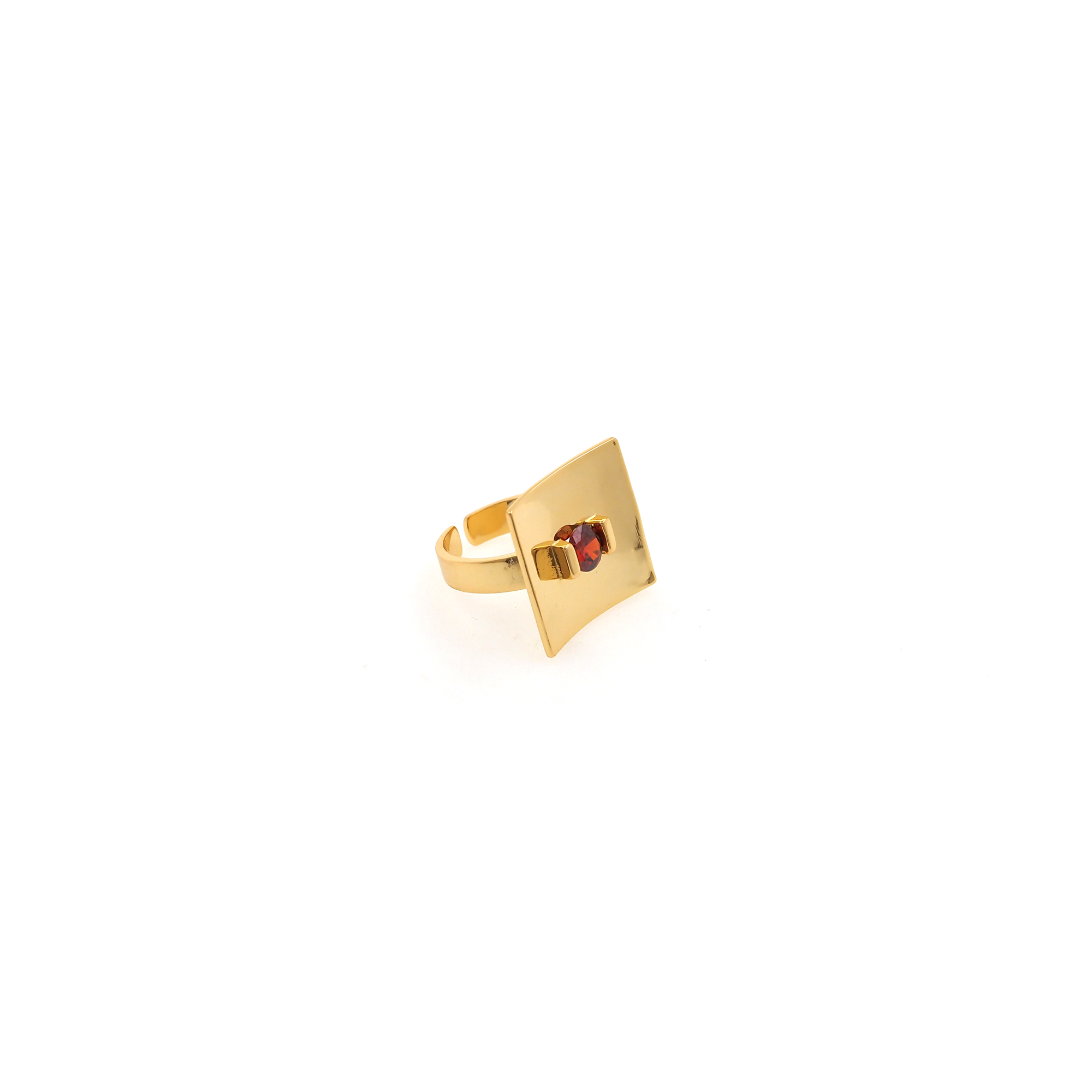 18K Gold Filled Rectangle Ring,Minimalist Rings,Gold Ring,Adjustable Ring,Dainty Ring,Open Ring