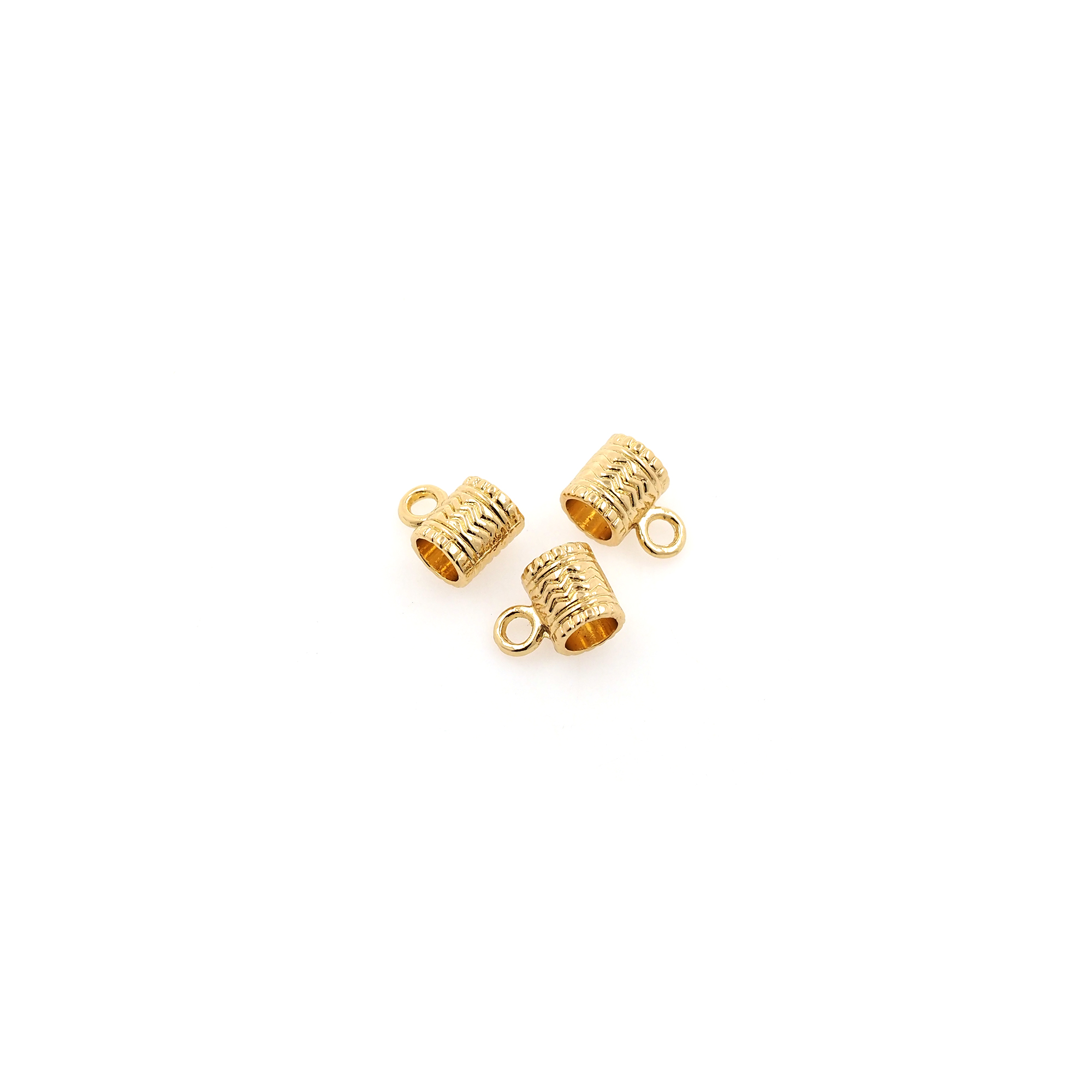 5pcs 18K Gold Filled Tube Spacer Beads,Barrel Beads for Bracelet Jewelry Necklace Making Supply