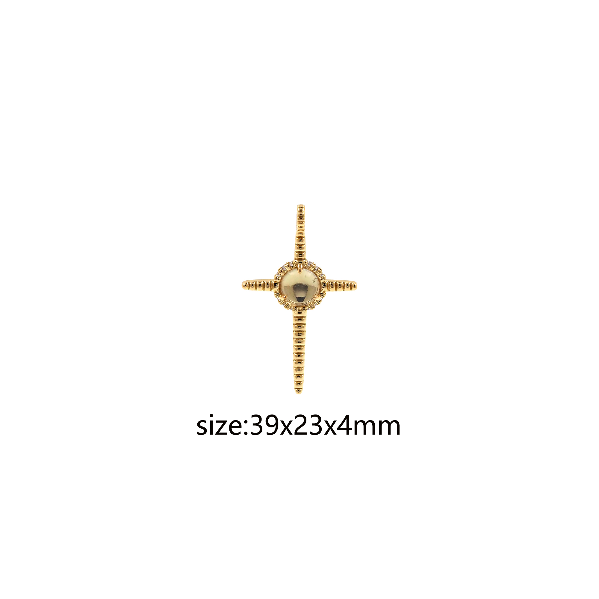 Dainty Religious Pendant,18K Gold Filled Cross Charm Earrings Necklace for DIY Jewelry Making Supply