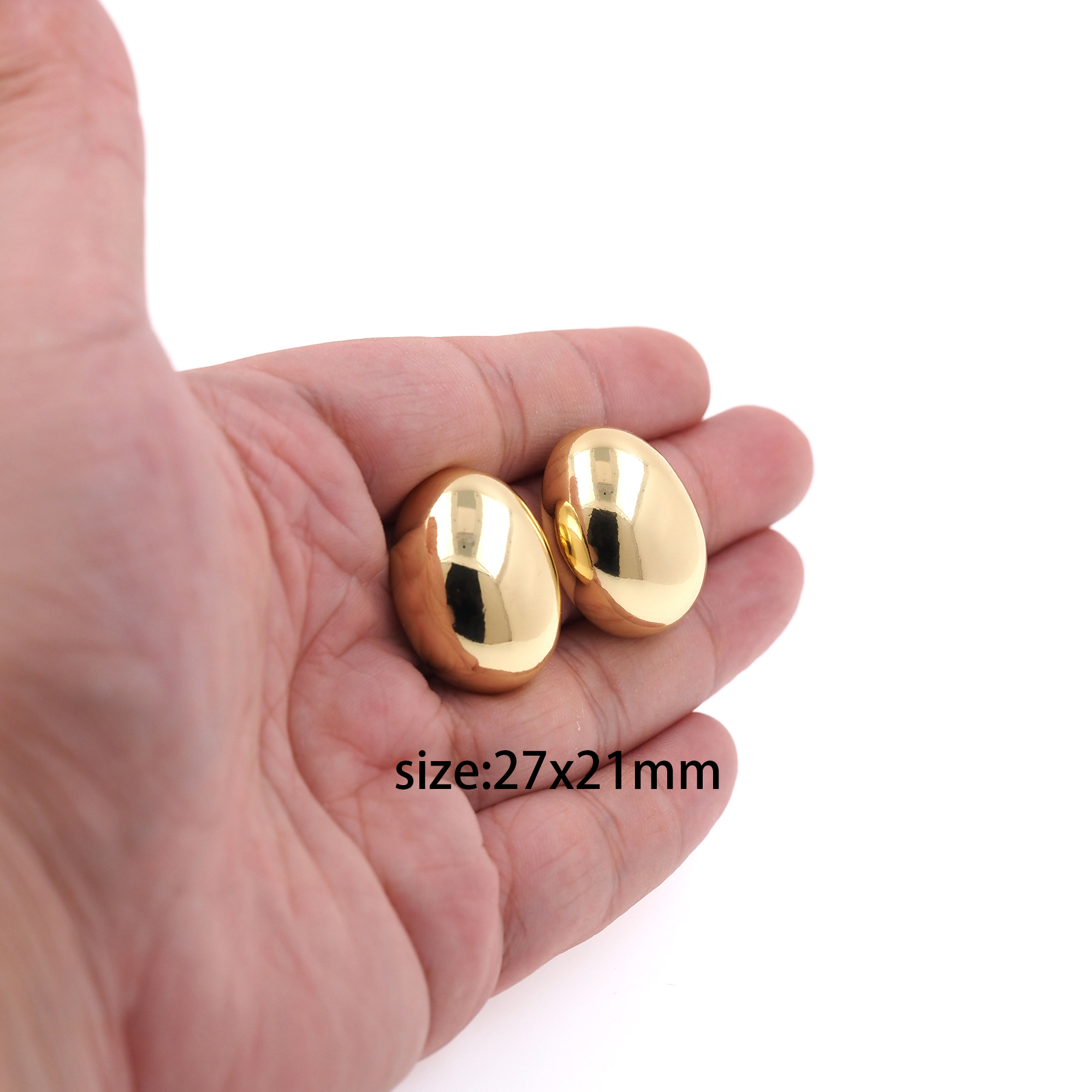 18K Gold Filled Oval Stud Earrings,Oval Earrings,Dainty Earrings,Minimalist Earring,Gift for Wife