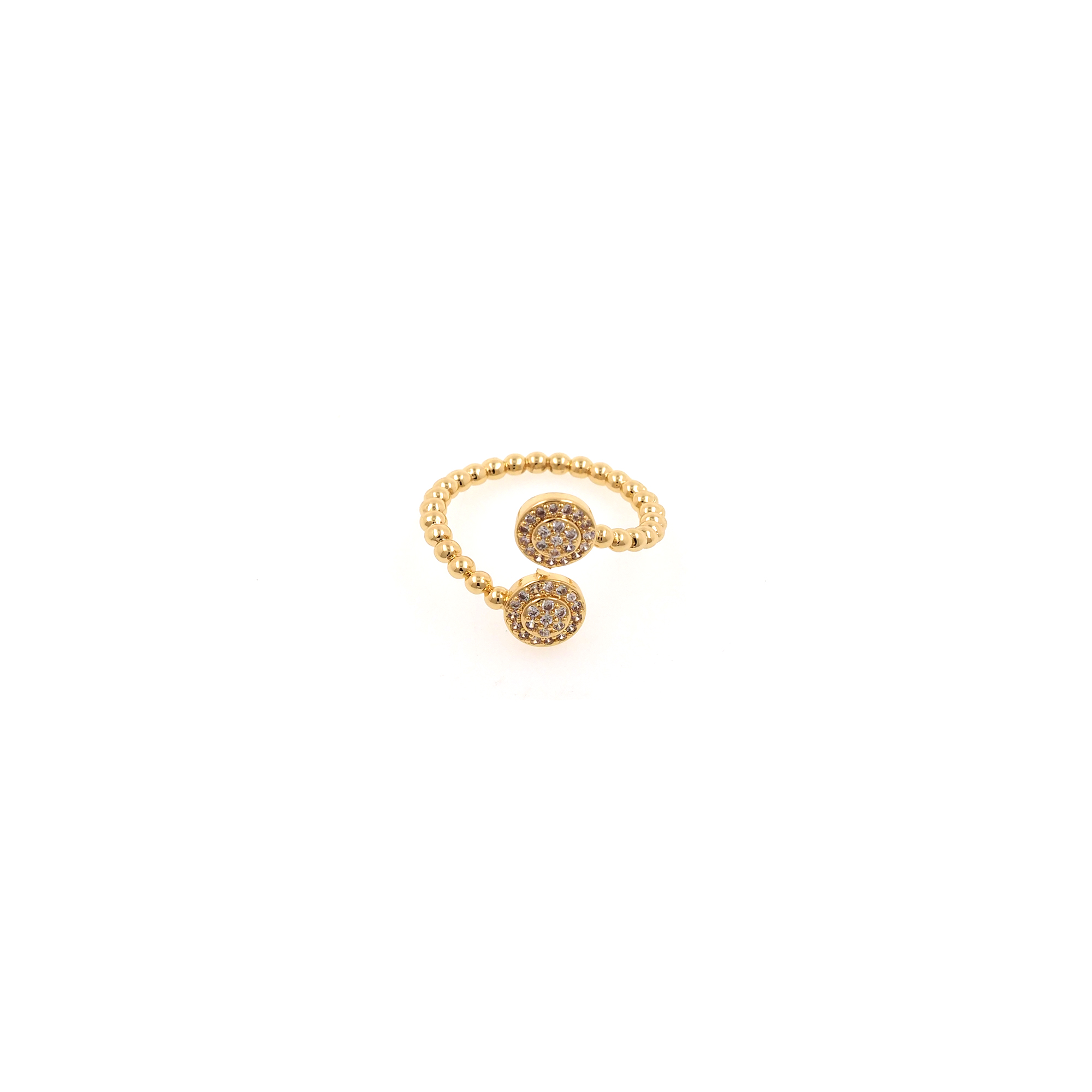 18K Gold Filled Round Ring,Minimalist Ring,Dainty Zirconia Ring,Open Ring,Adjustable Ring