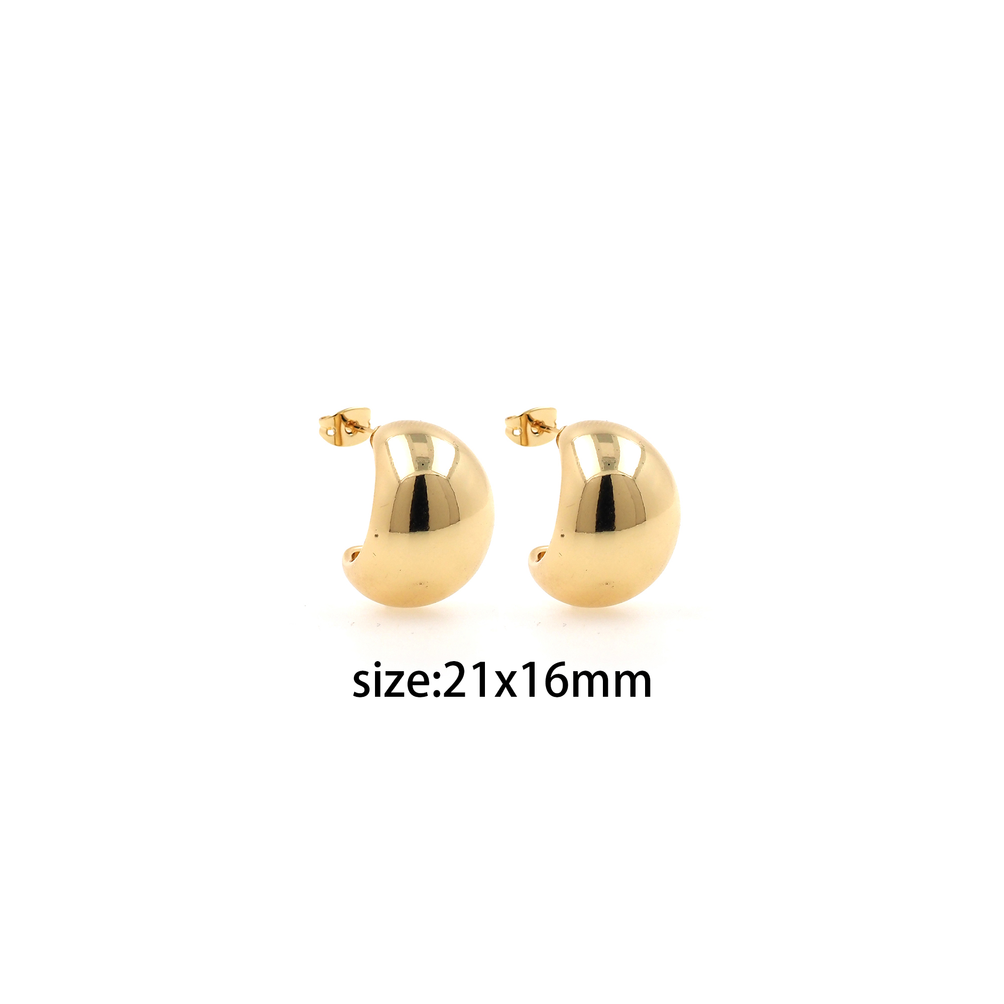 18K Gold Filled Thick Stud Earrings,Dainty Earrings,Gold Stud Earrings,Minimalist Earrings