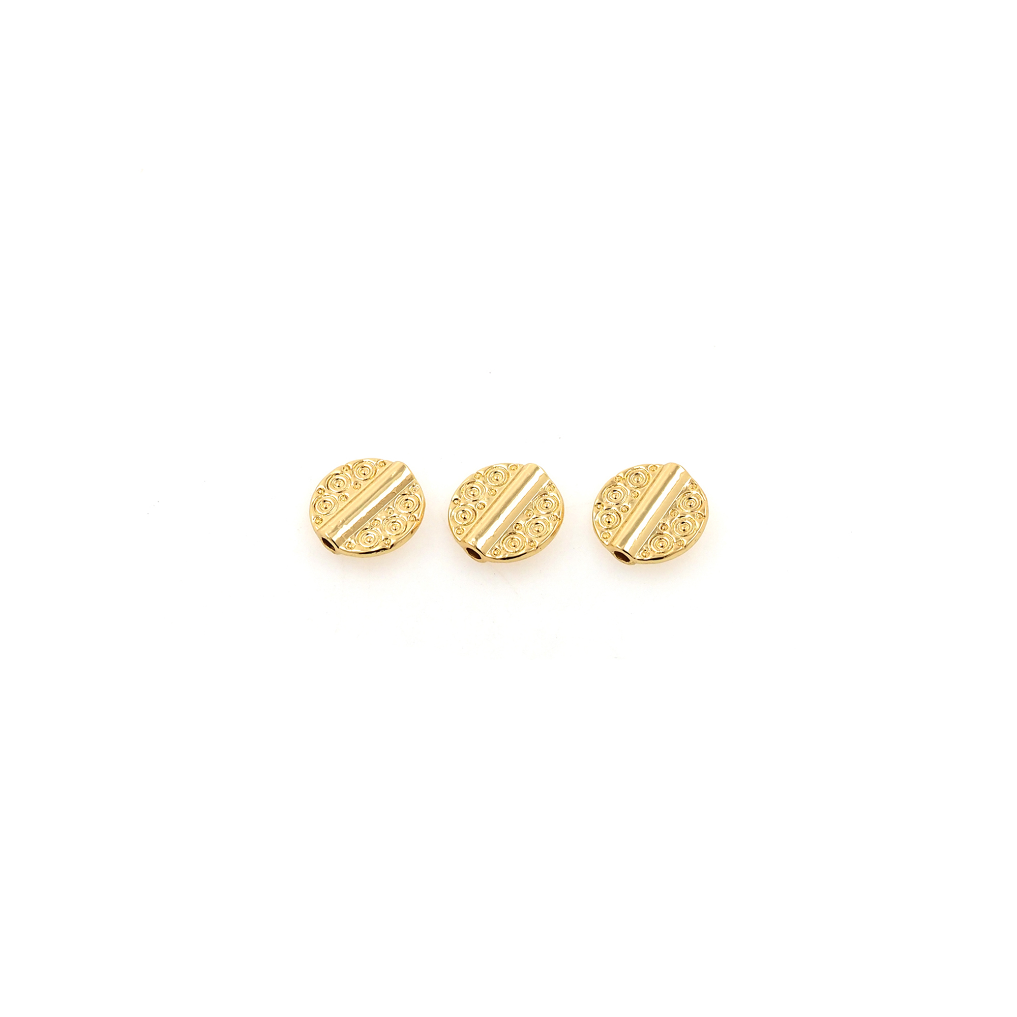 5pcs 18K Gold Filled Round Spacer Beads,Round Bead for Bracelet Jewelry Necklace Making Supply