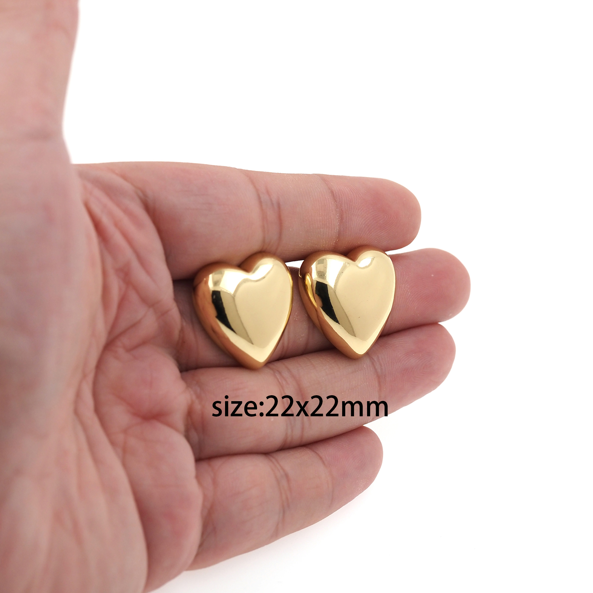 18K Gold Filled Heart Stud Earrings,Heart Earrings,Dainty Earrings,Minimalist Earring,Gift for Wife