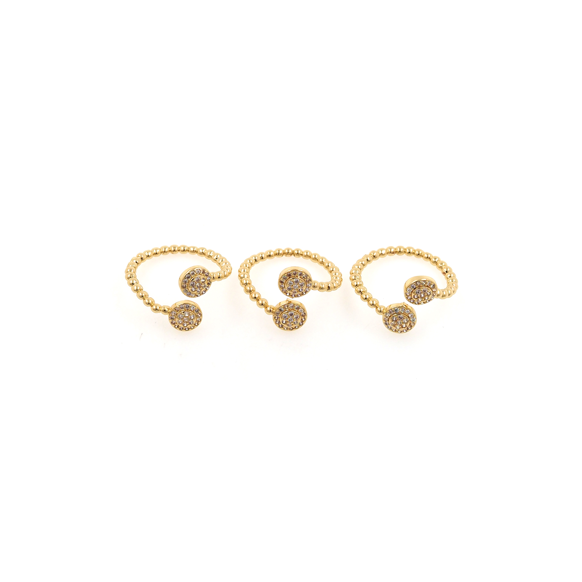 18K Gold Filled Round Ring,Minimalist Ring,Dainty Zirconia Ring,Open Ring,Adjustable Ring