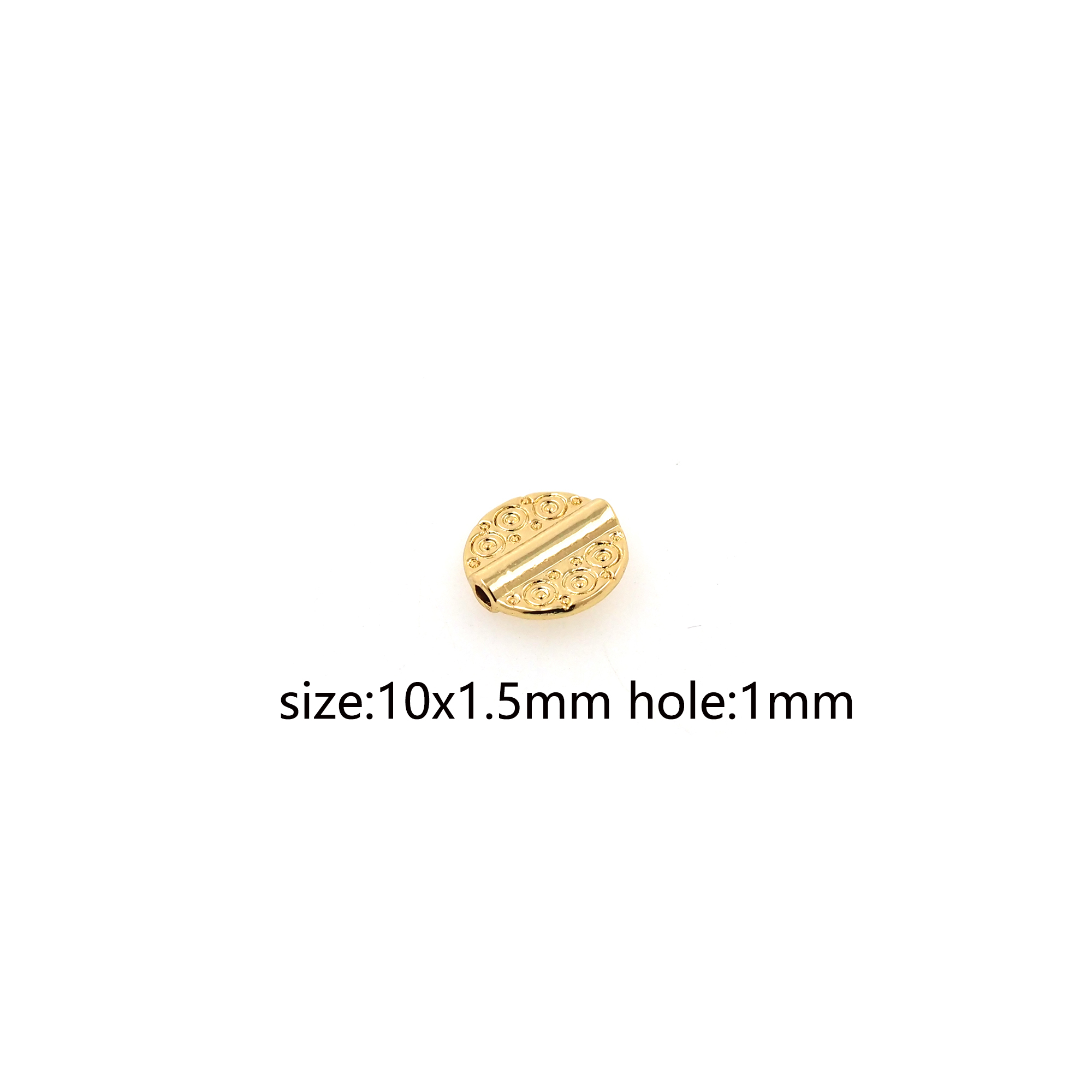 5pcs 18K Gold Filled Round Spacer Beads,Round Bead for Bracelet Jewelry Necklace Making Supply