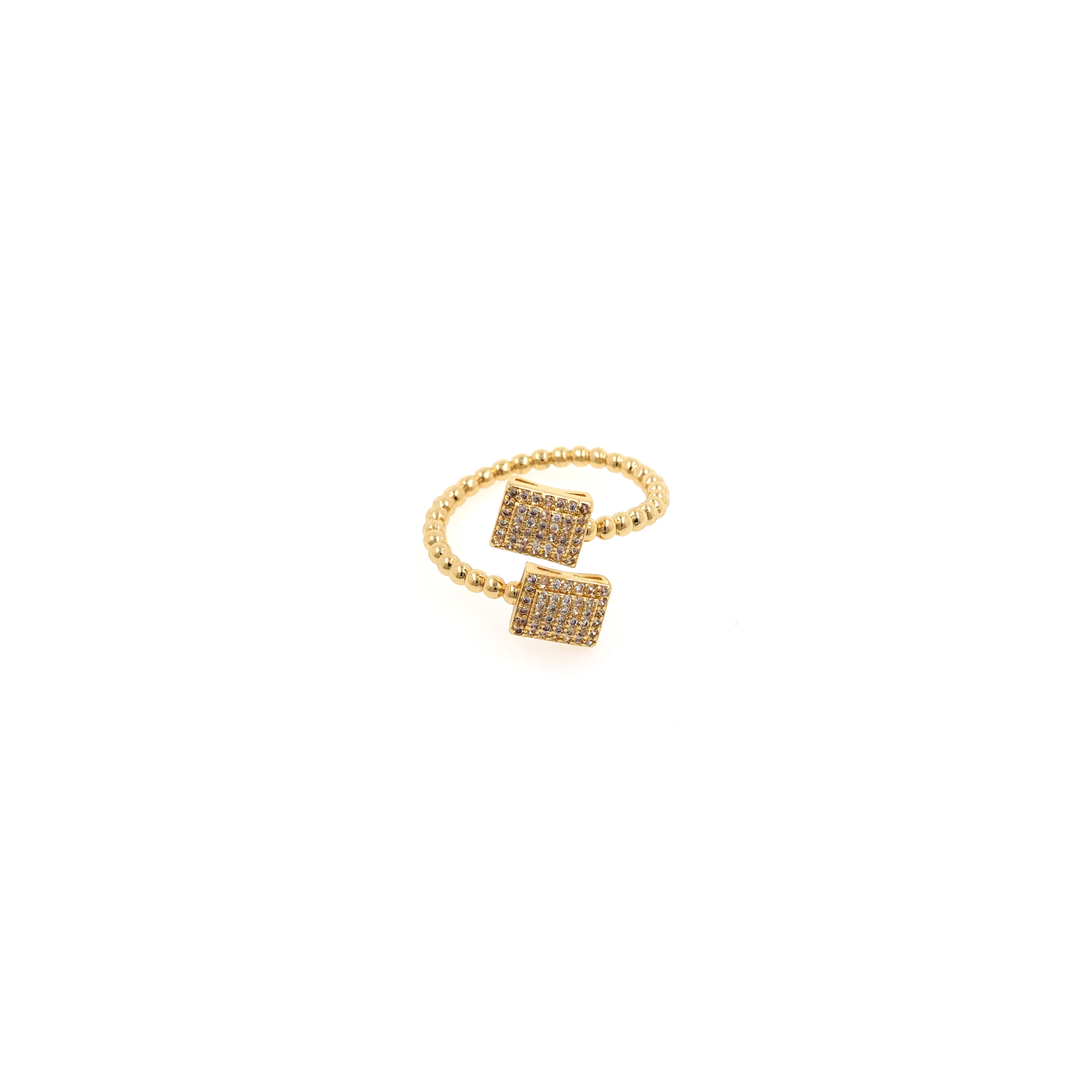 18K Gold Filled Square CZ Ring,Minimalist Ring,Dainty Zirconia Ring,Open Ring,Adjustable Ring