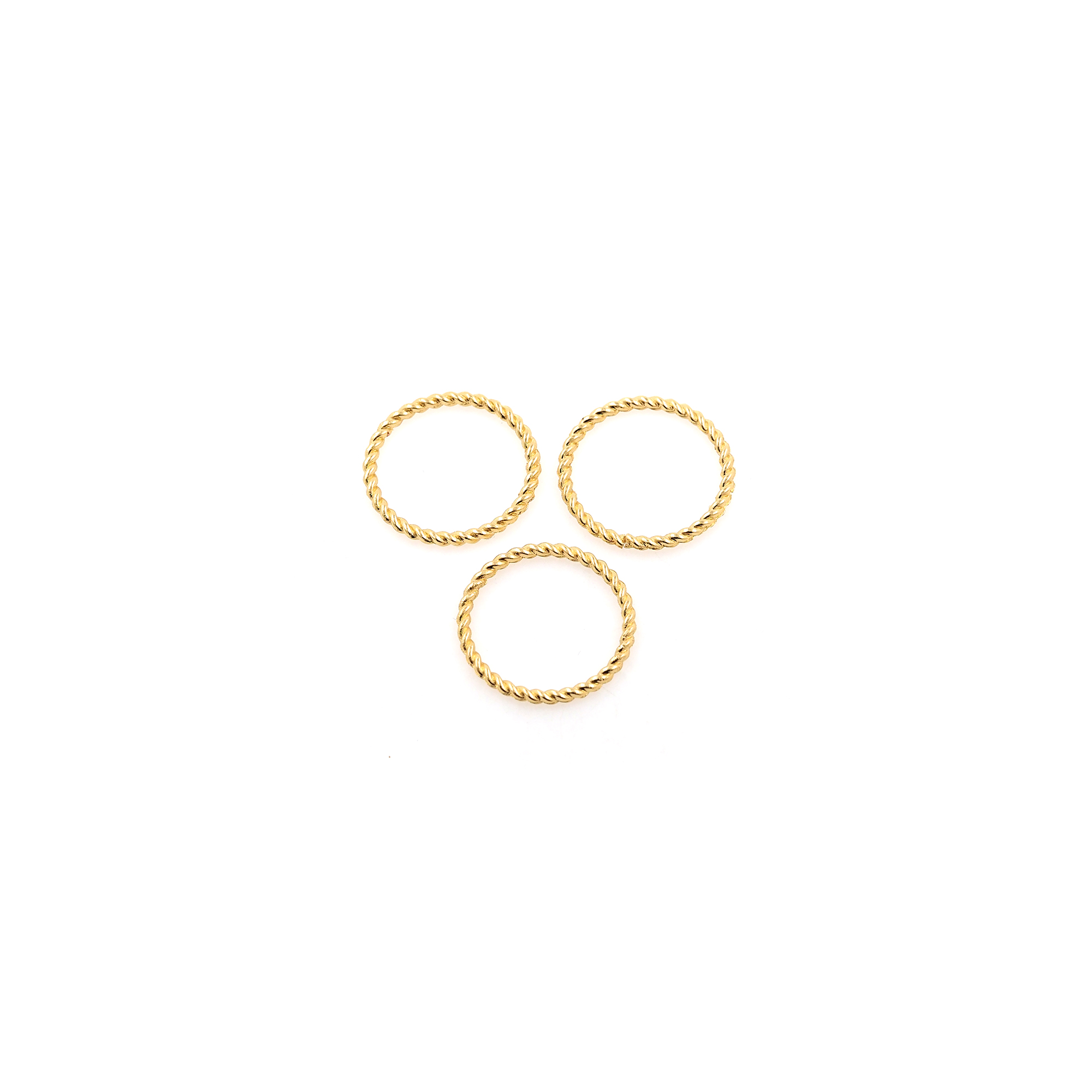 10pcs 18K Gold Filled Jump Rings,Dainty O Shaped Open Jump Rings Bulk,Gold Split Rings for DIY Jewelry Making Supply Findings