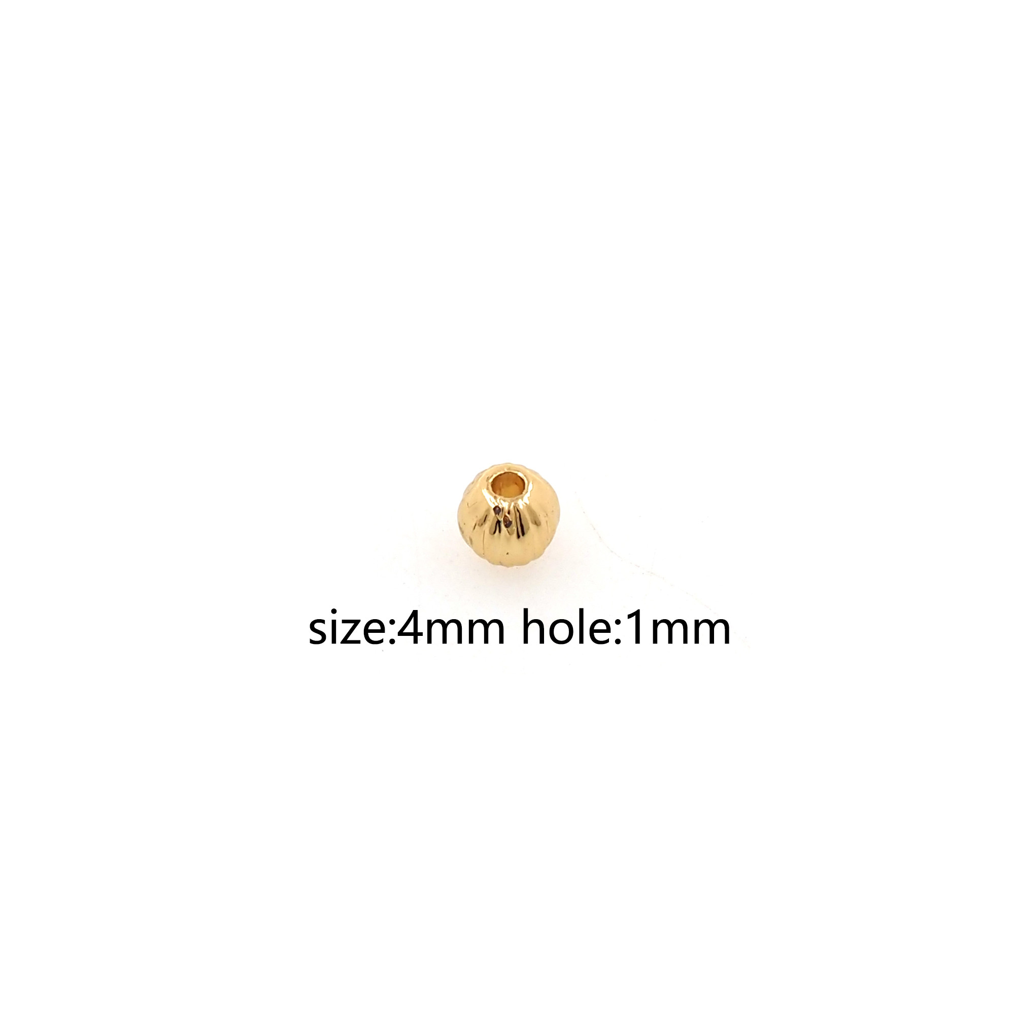 20pcs 18K Gold Filled Round Spacer Beads,Gold Ball Beads,Ball Bead for Bracelet Jewelry Necklace Making Supply