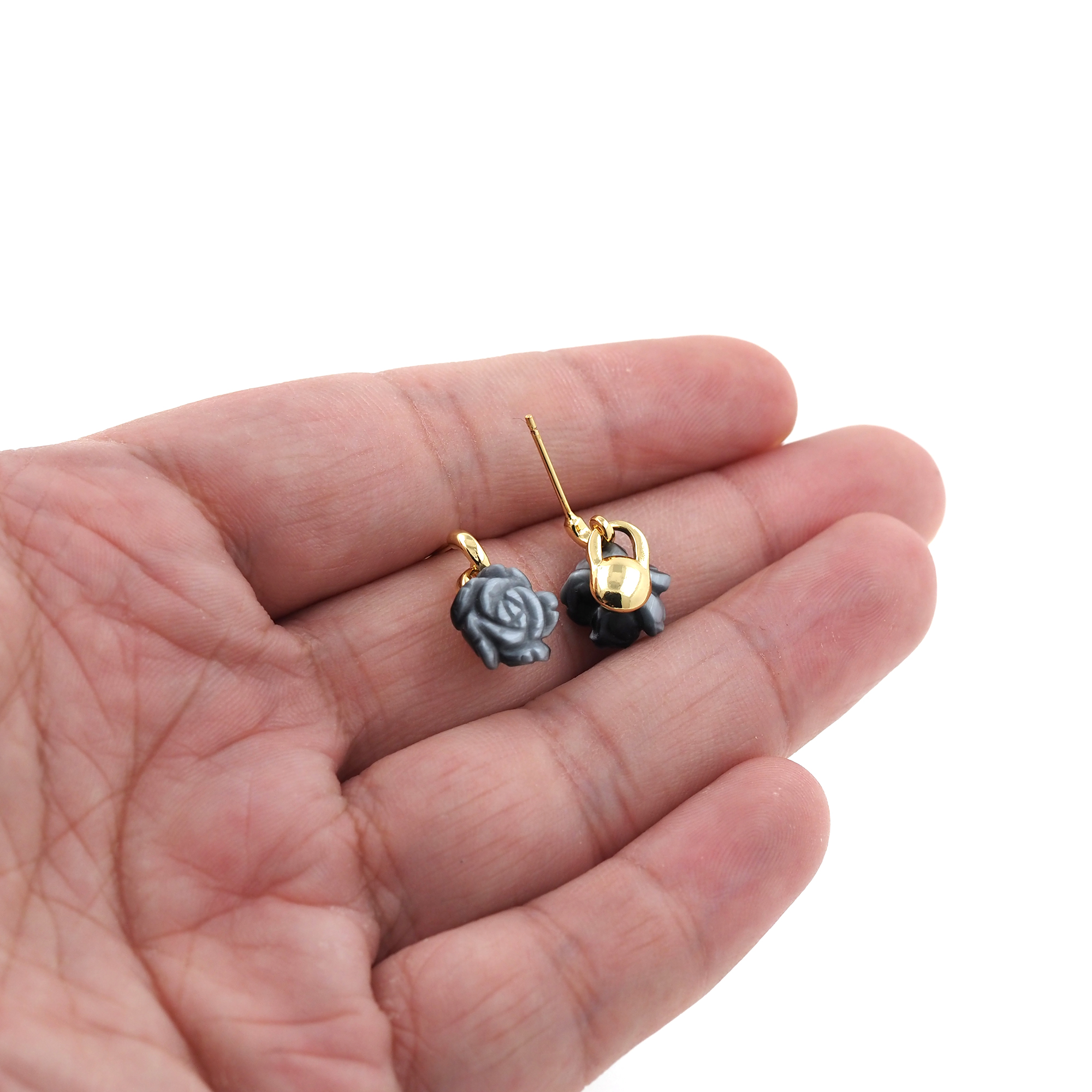 18K Gold Filled Rose Stud Earrings,Flower Earrings,Dainty Earrings,Minimalist Earring,Gift for Wife