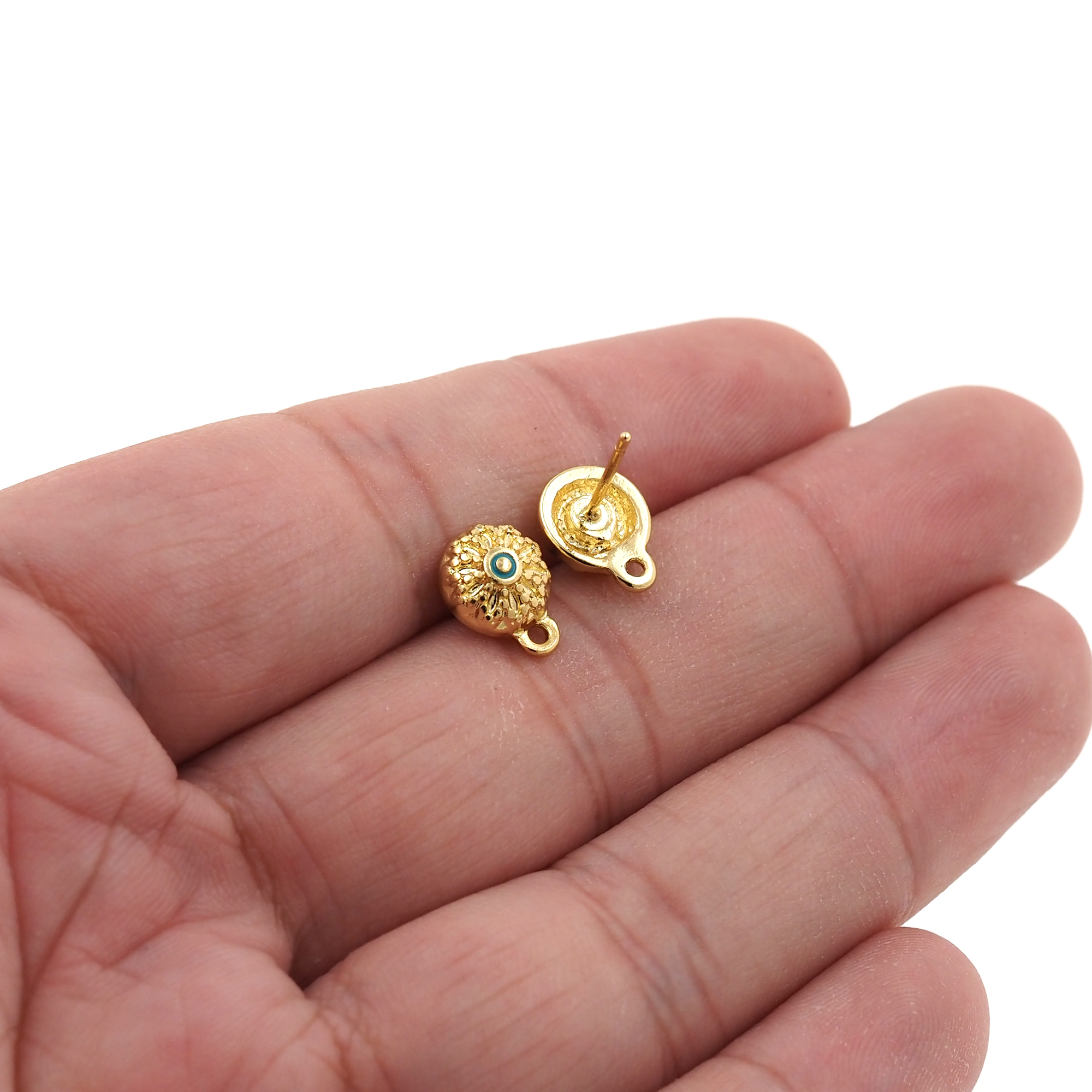 18K Gold Filled Flower Stud Earrings,Flower Earrings,Dainty Earrings,Minimalist Earring,Gift for Wife
