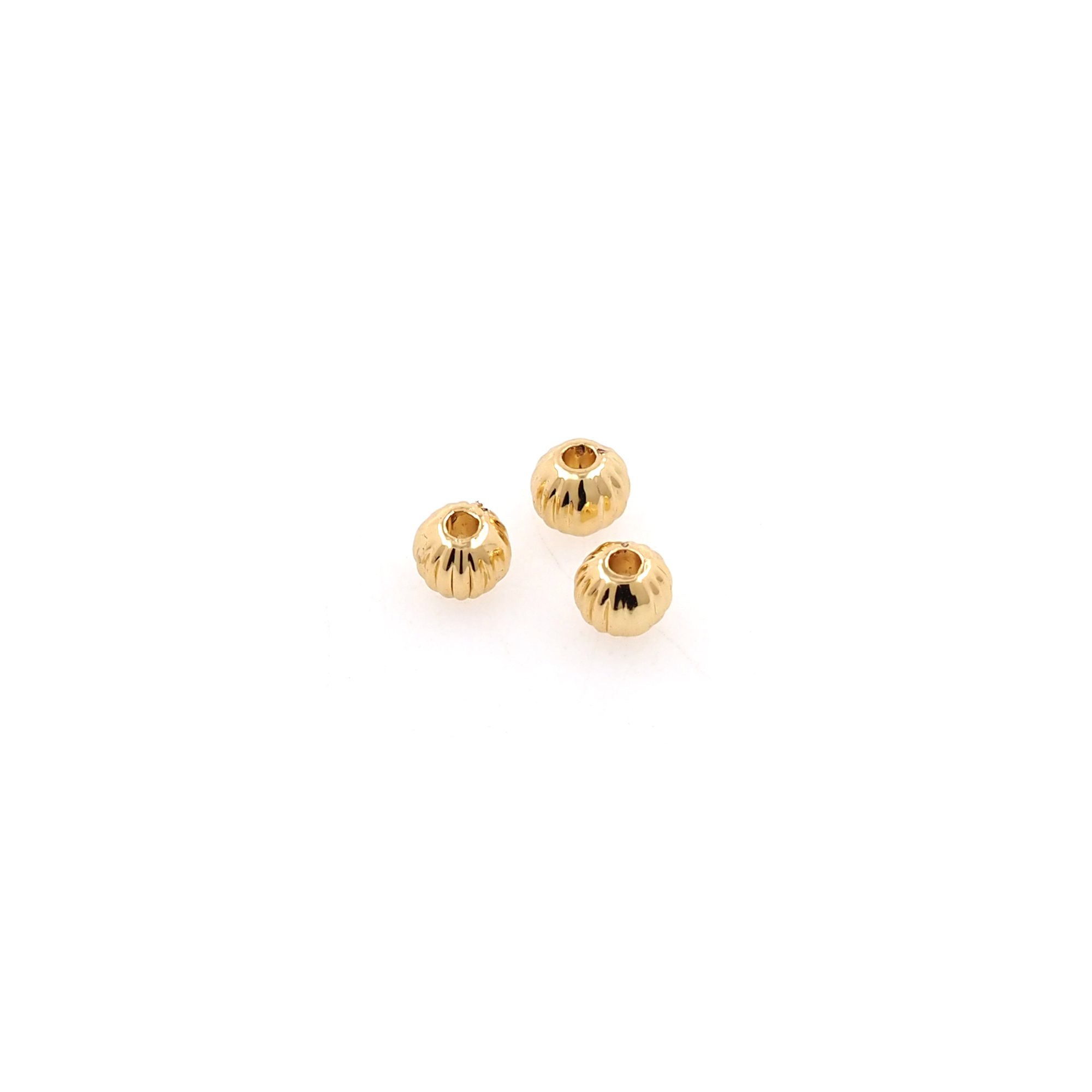 20pcs 18K Gold Filled Round Spacer Beads,Gold Ball Beads,Ball Bead for Bracelet Jewelry Necklace Making Supply