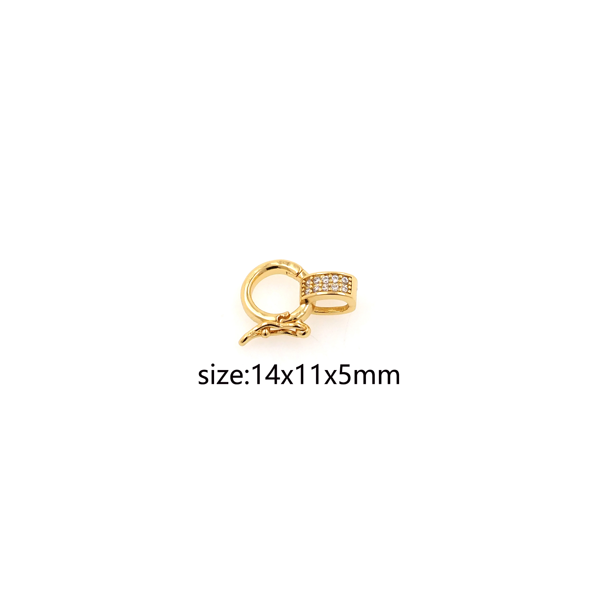 18K Gold Filled Round Clasp,Snap Buckle Bracelet Necklace for DIY Jewelry Finding Necklace Bracelet