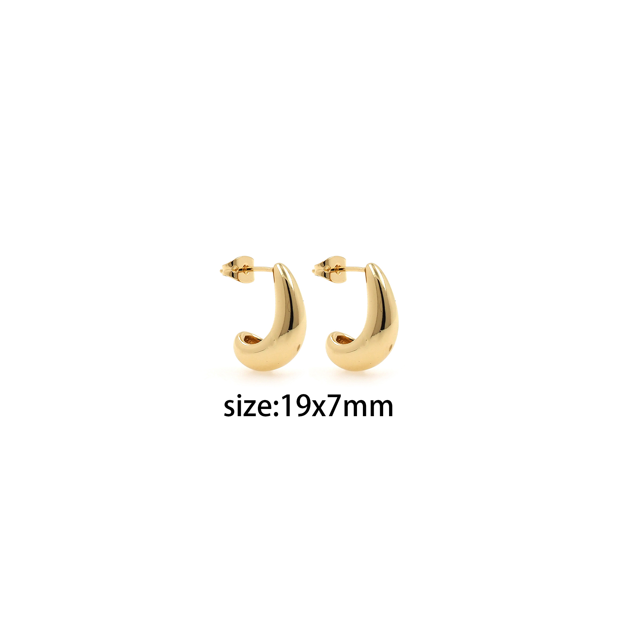 18K Gold Filled Thick Stud Earrings,Dainty Earrings,Gold Stud Earrings,Minimalist Earrings