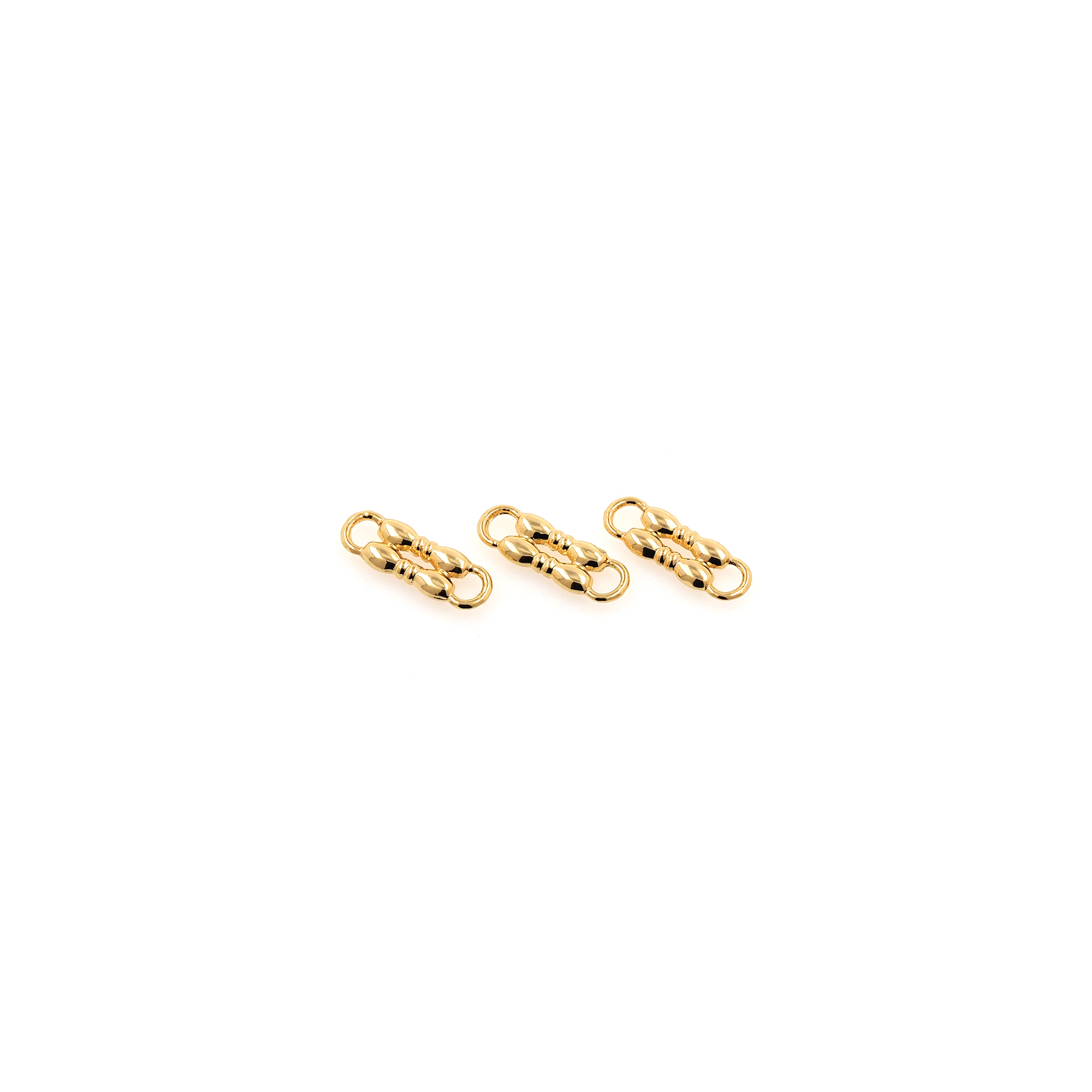 10pcs 18K Gold Filled Geometric Connector,Geometric Charm Necklace Bracelet for DIY Jewelry Making Supply