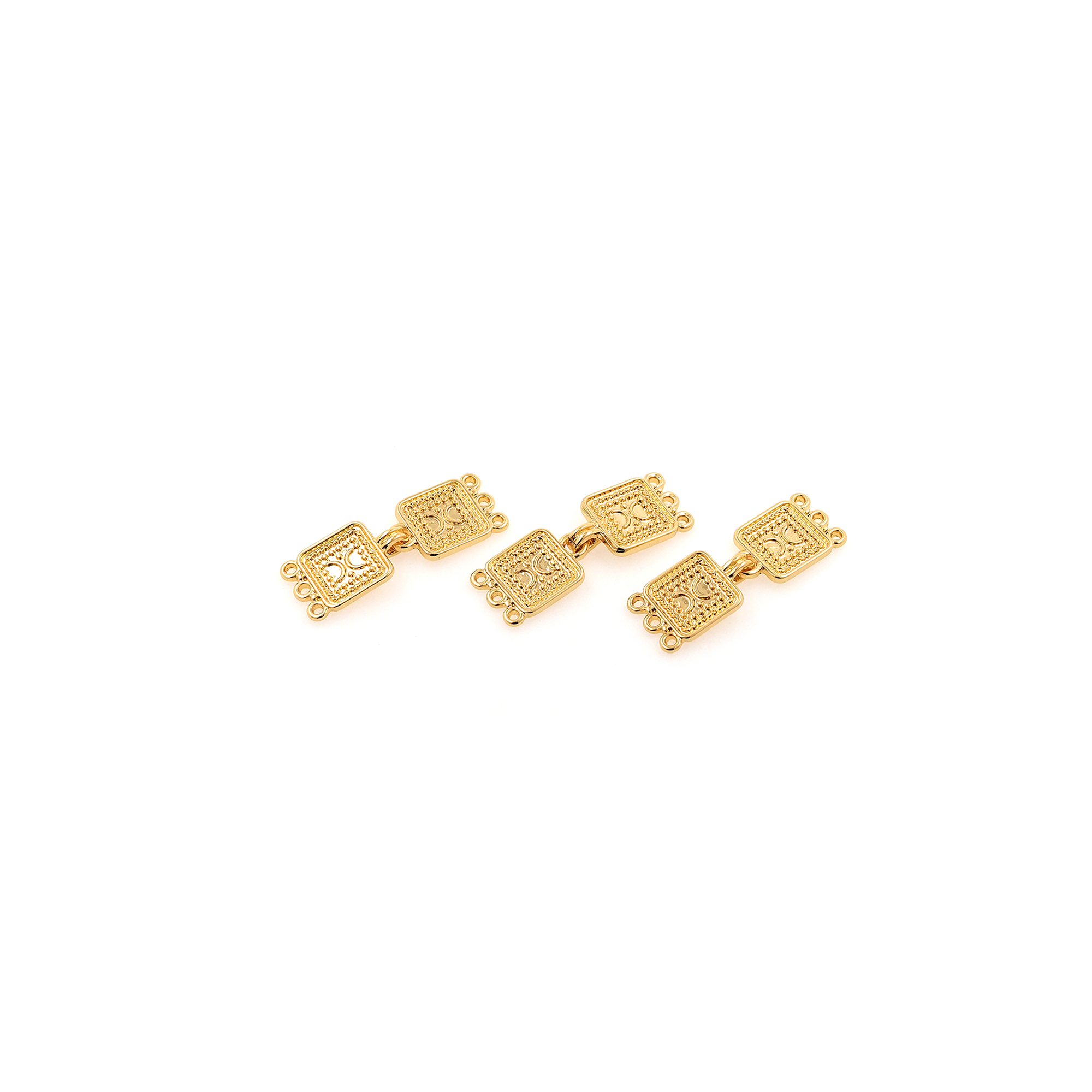 18K Gold Filled Geometric Connector,Geometric Charm Necklace Bracelet for DIY Jewelry Making Supply