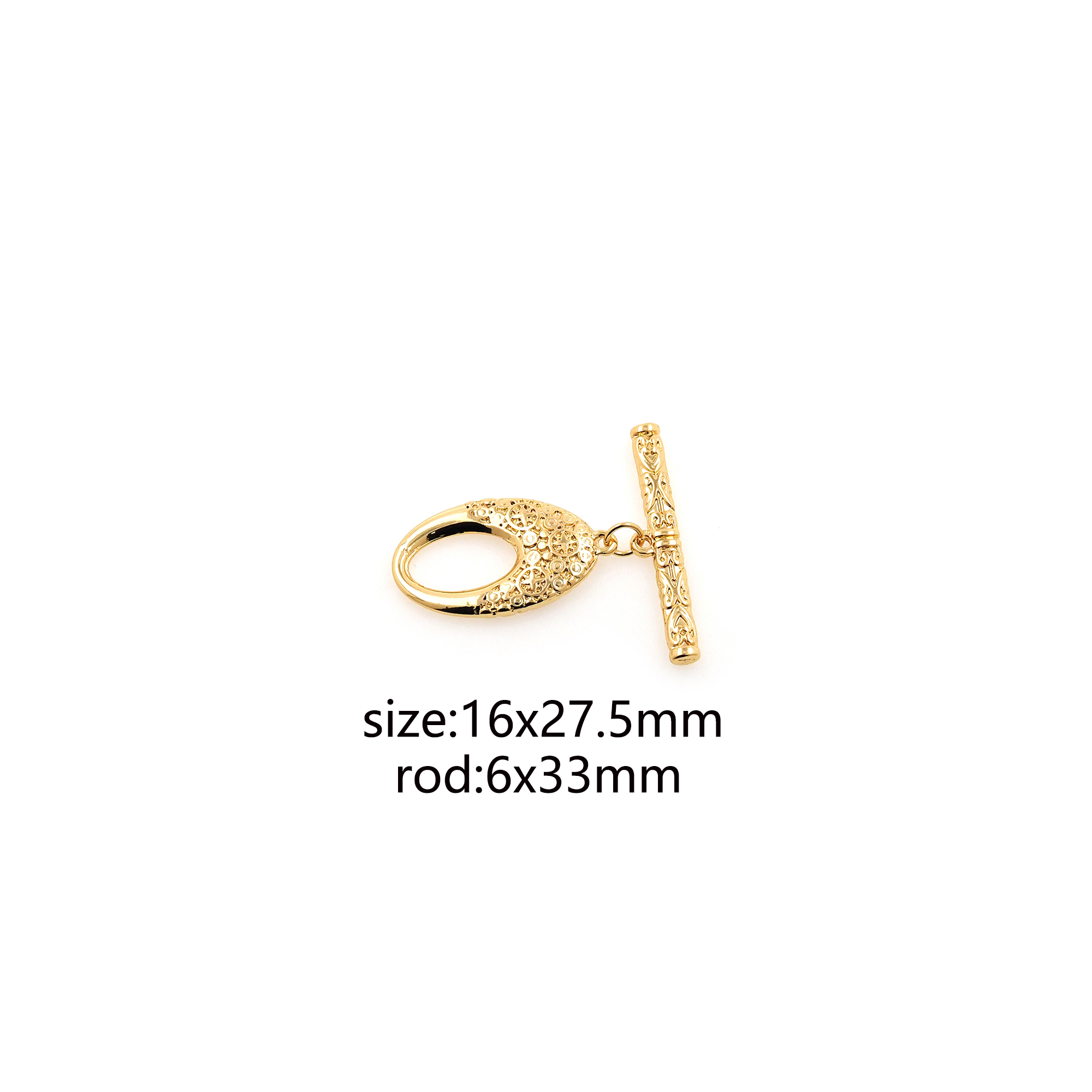 18K Gold Filled Oval OT Clasps,Toggle Buckle Bracelet Necklace for DIY Jewelry Finding Necklace Bracelet