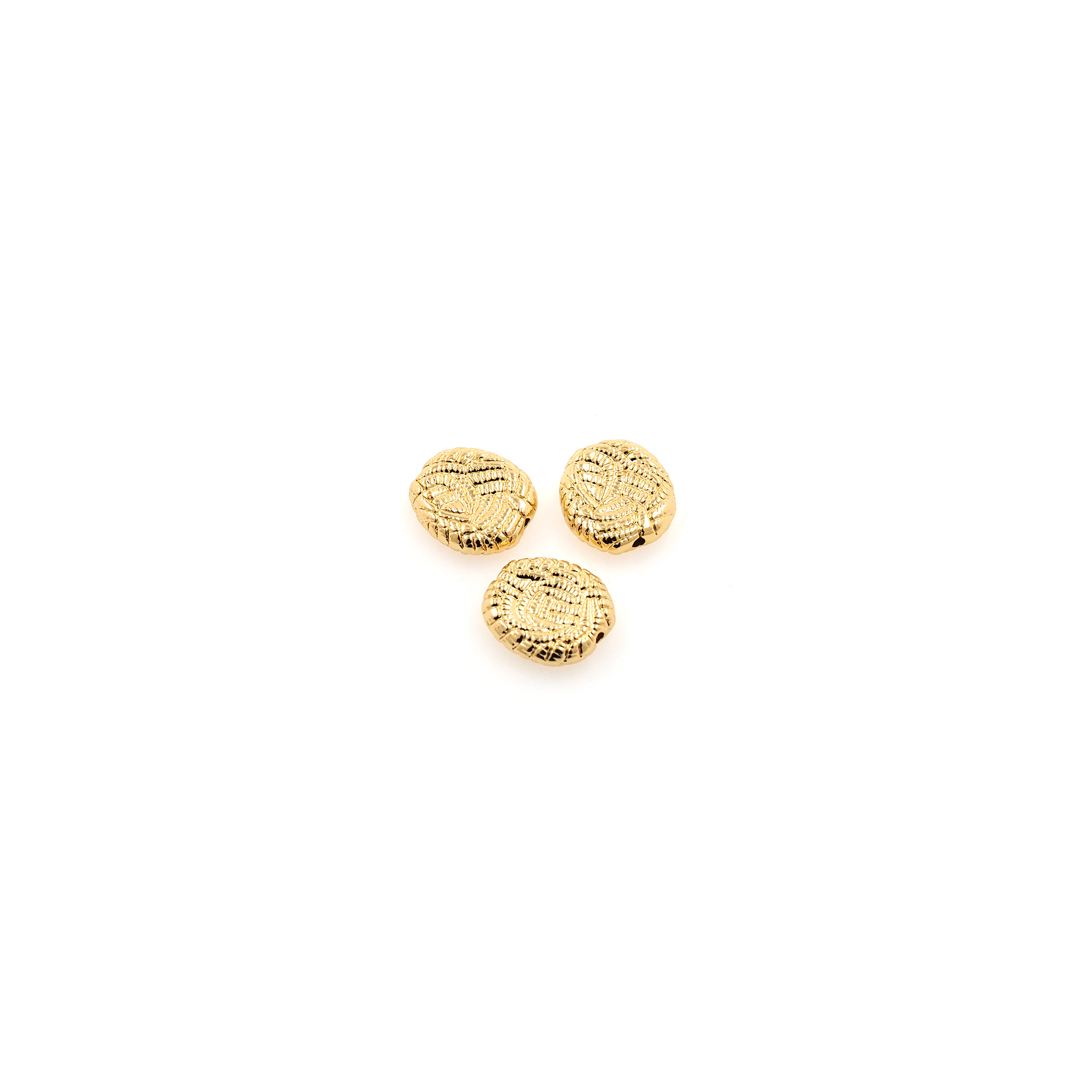 10pcs 18K Gold Filled Geometric Spacer Beads,Irregular Bead for Bracelet Jewelry Necklace Making Supply