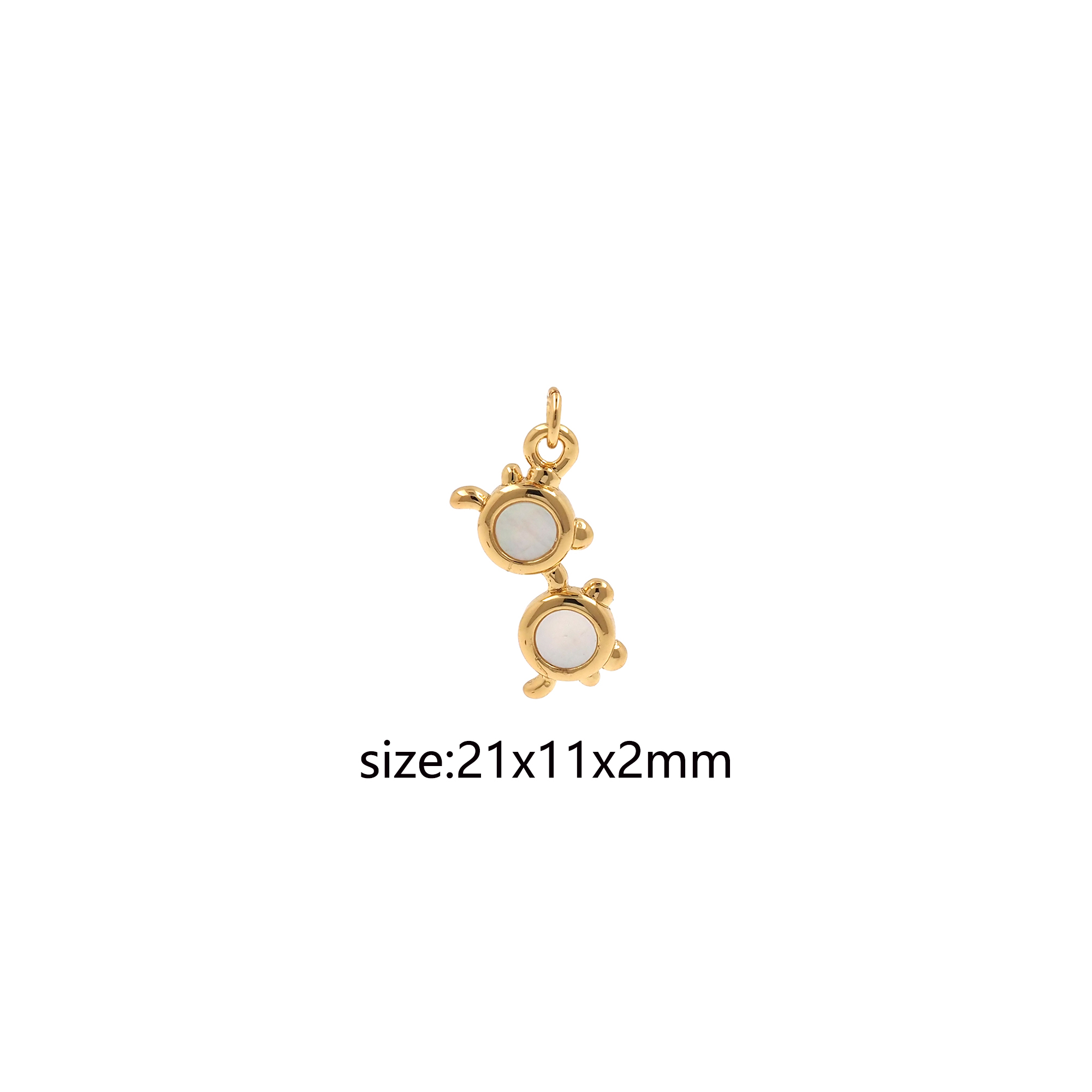 18K Gold Filled Glasses Pendant,Dainty Sunglasses Charm Earrings Necklace for DIY Jewelry Making Supply