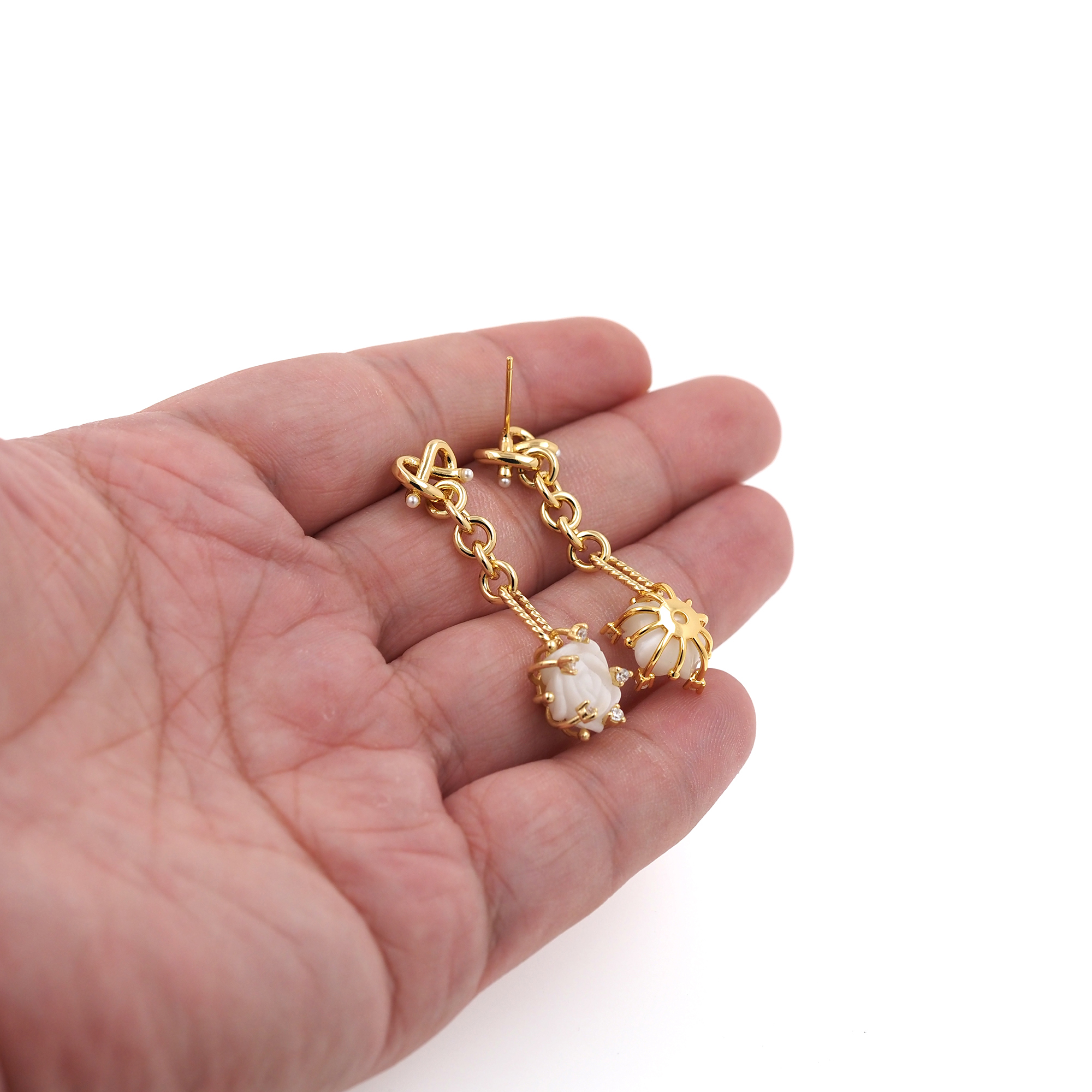 18K Gold Filled Rose Stud Earrings,Flower Earrings,Dainty Earrings,Minimalist Earring,Gift for Wife