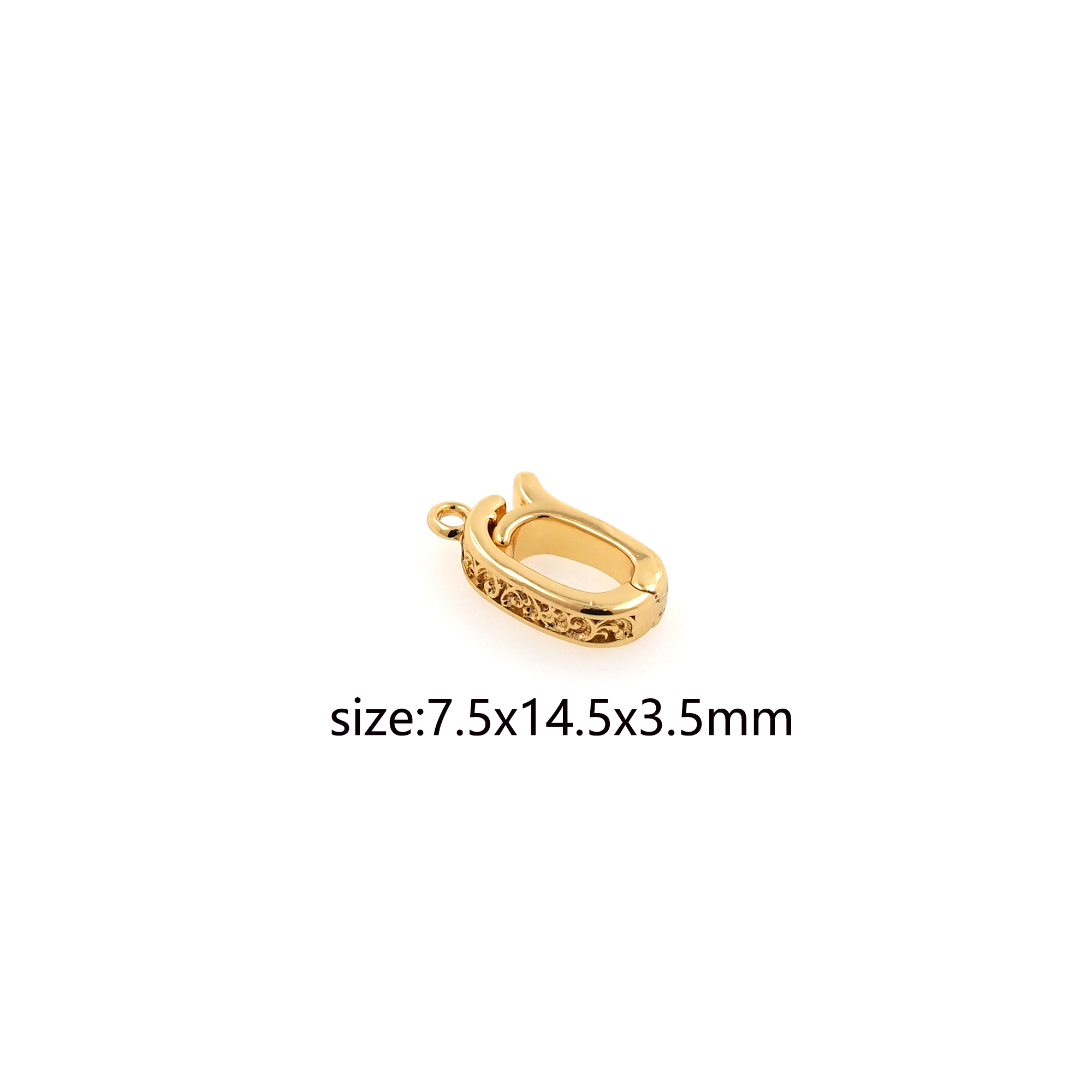 18K Gold Filled Oval Clasp,Snap Buckle Bracelet Necklace for DIY Jewelry Finding Necklace Bracelet