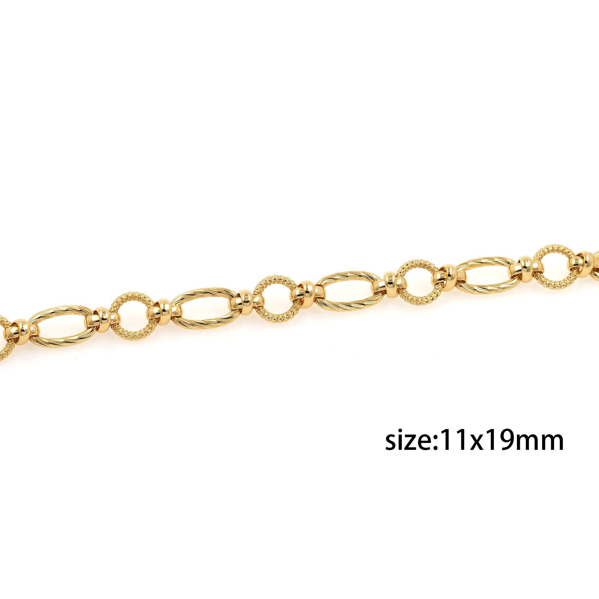 18K Gold Filled Cable Chain Necklace,Dainty Link Chain,Gold Twist Chain Necklace for Women DIY Jewelry Making Supply