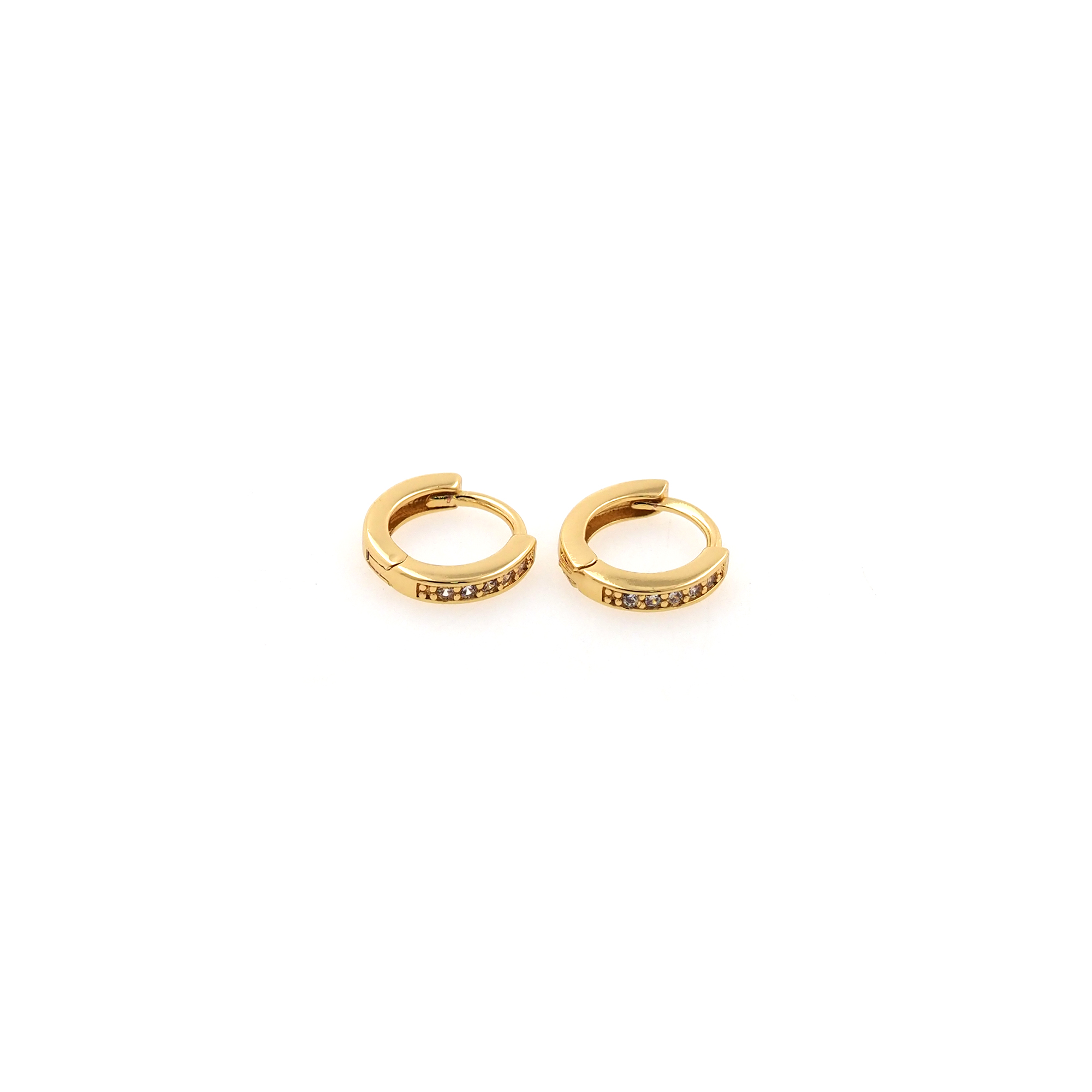 18K Gold Filled CZ Hoop Earrings,Dainty Zirconia Earrings,Gold Hoops,Dainty CZ Hoops Huggie