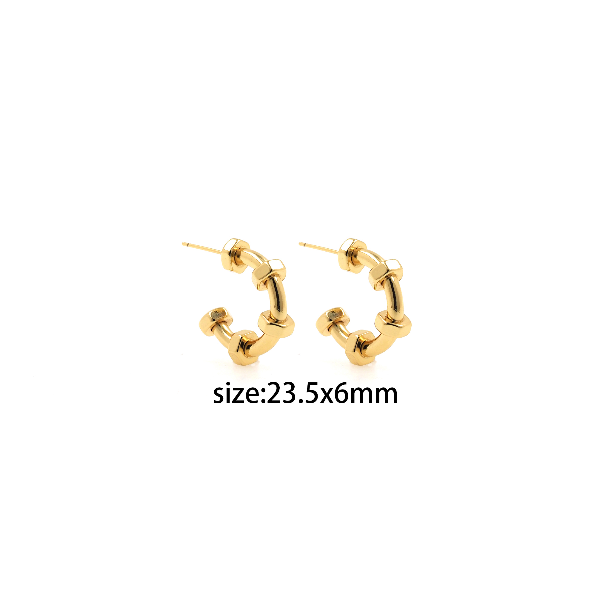 18K Gold Filled Thick Hoops,Screw Earrings,Dainty Hoops,Gold Huggies Hoop Earrings,Minimalist Earrings