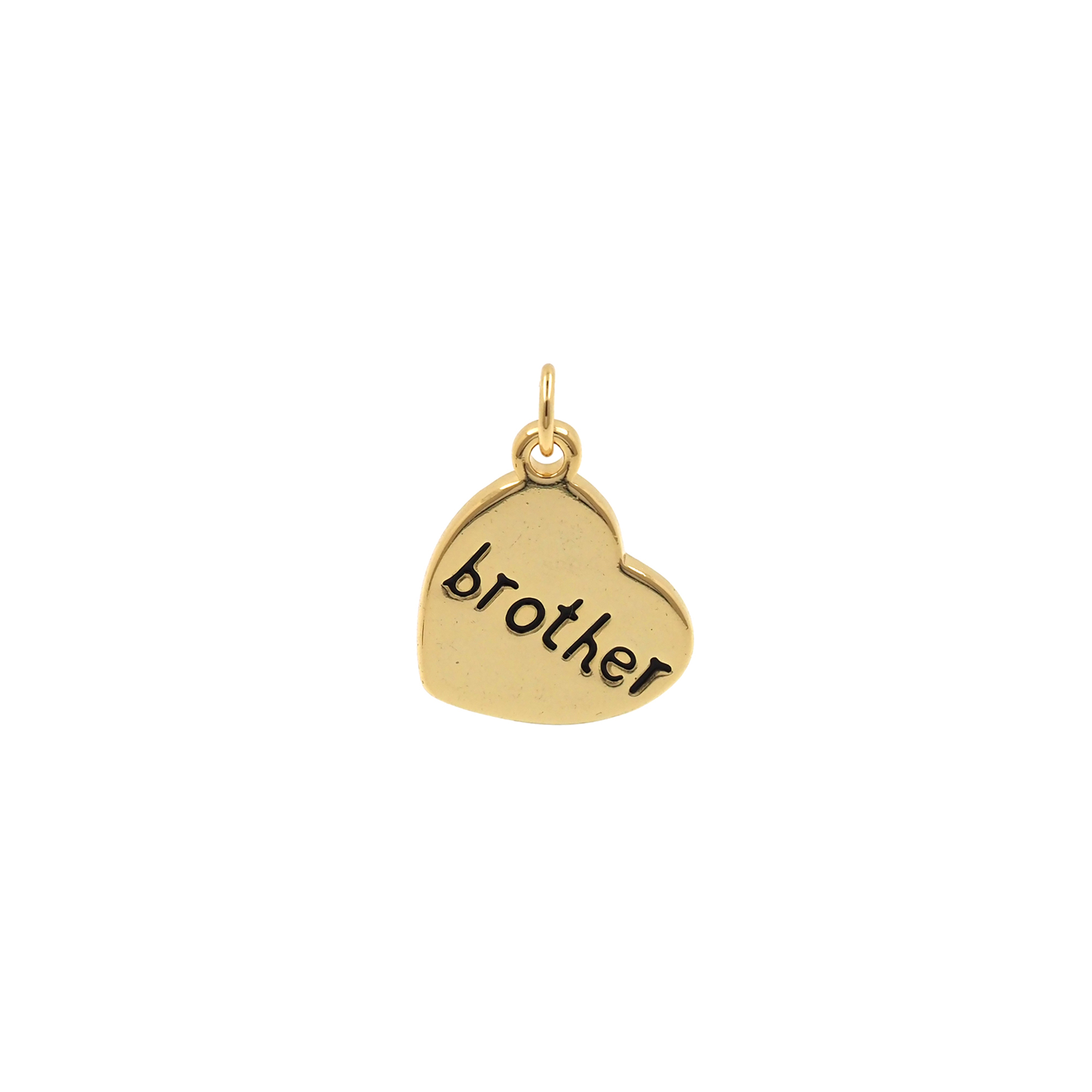 18K Gold Filled Heart Pendant,Heart Family Charm Earrings Necklace for DIY Jewelry Making Supply