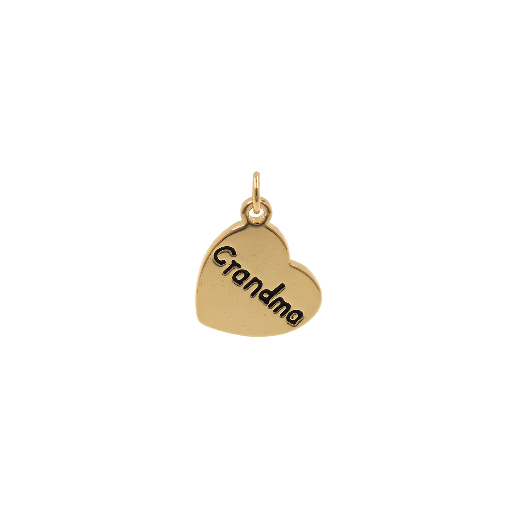 18K Gold Filled Heart Pendant,Heart Family Charm Earrings Necklace for DIY Jewelry Making Supply