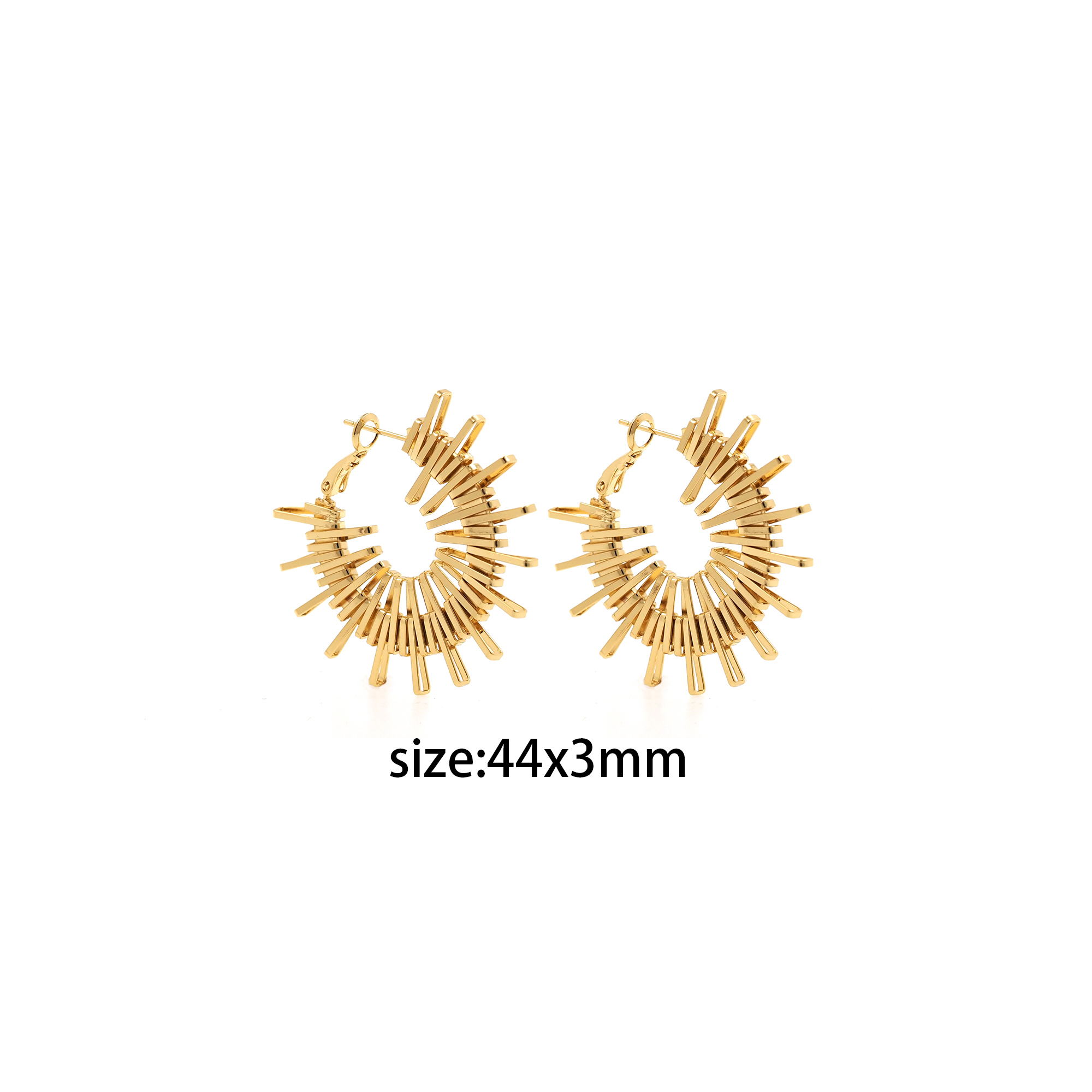18K Gold Filled Sun Hoops Earrings,Dainty Hoops,Gold Sunshine Hoop Earrings,Minimalist Earrings