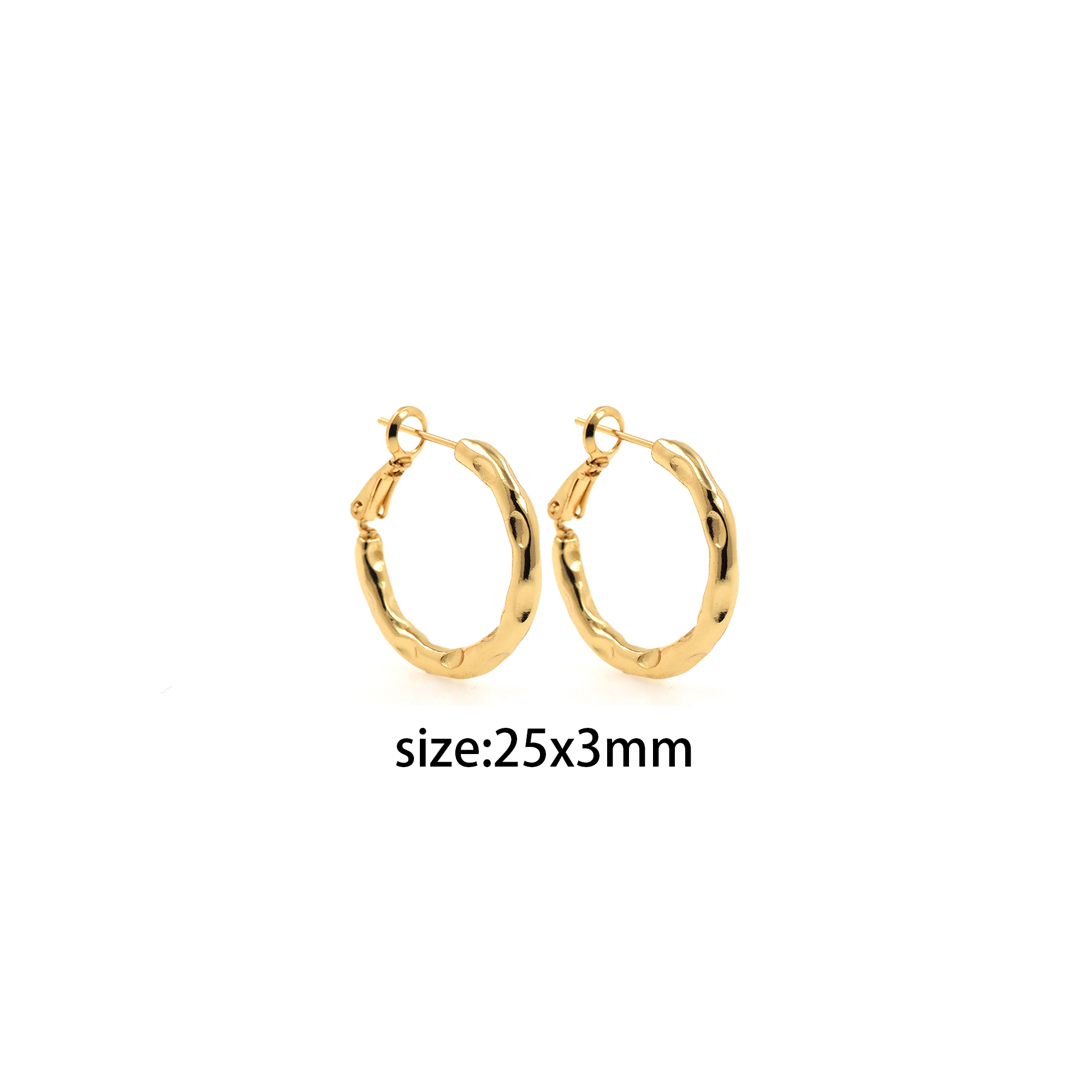 18K Gold Filled Round Hoops Earrings,Dainty Hoops,Gold Huggies Hoop Earrings,Minimalist Earrings