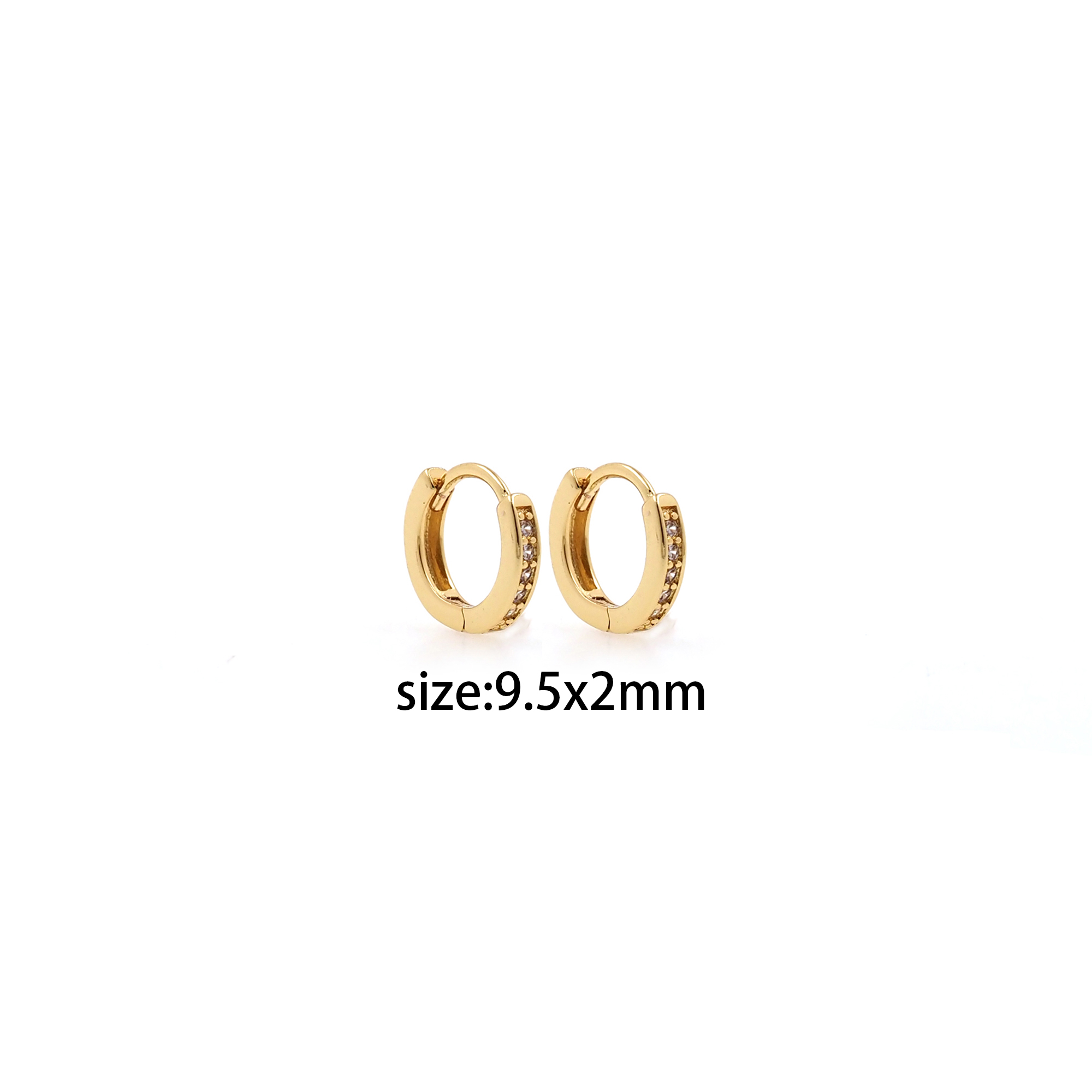 18K Gold Filled CZ Hoop Earrings,Dainty Zirconia Earrings,Gold Hoops,Dainty CZ Hoops Huggie