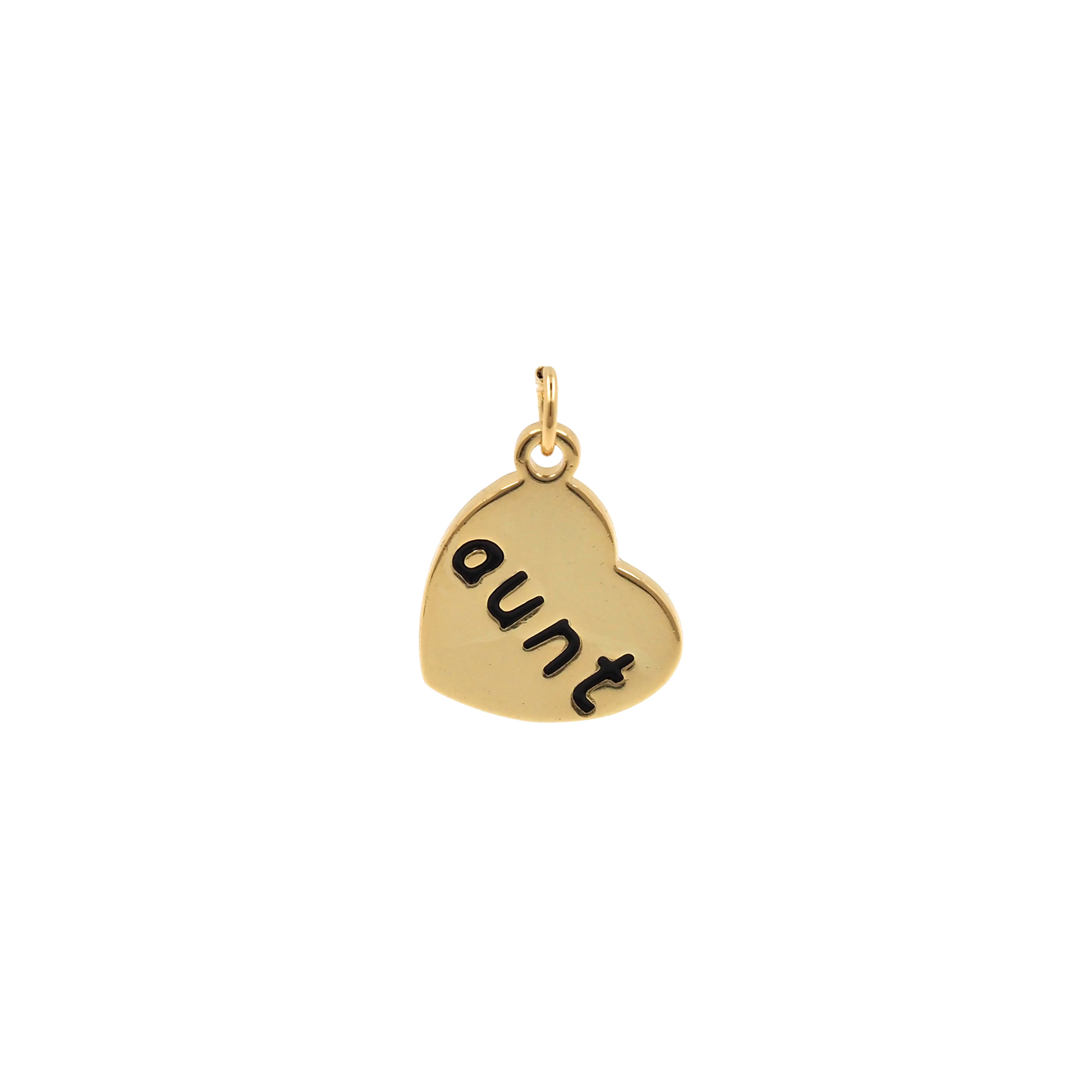 18K Gold Filled Heart Pendant,Heart Family Charm Earrings Necklace for DIY Jewelry Making Supply