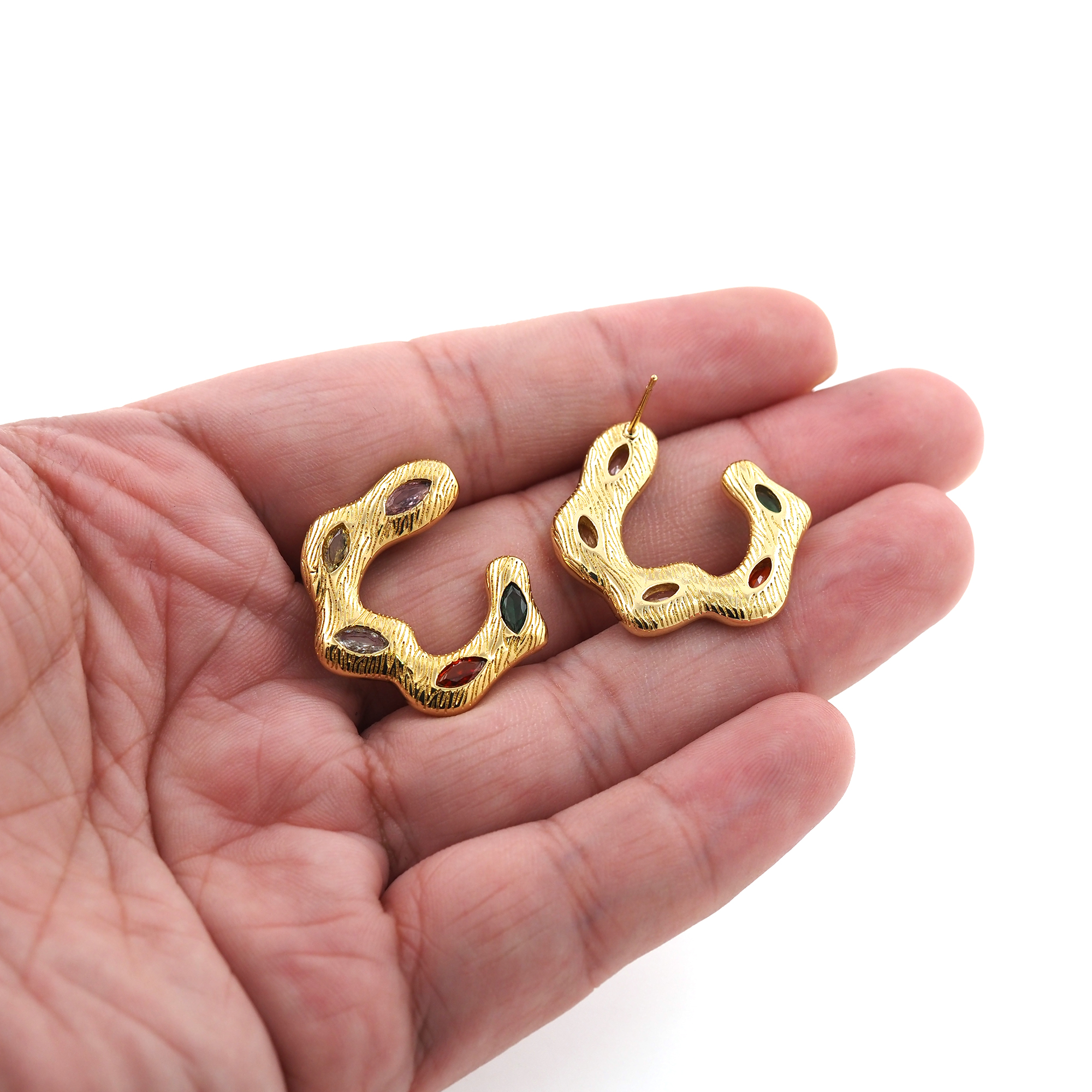 18K Gold Filled Geometric Stud Earrings,Geometric Earrings,Dainty Earrings,Minimalist Earring,Gift for Wife