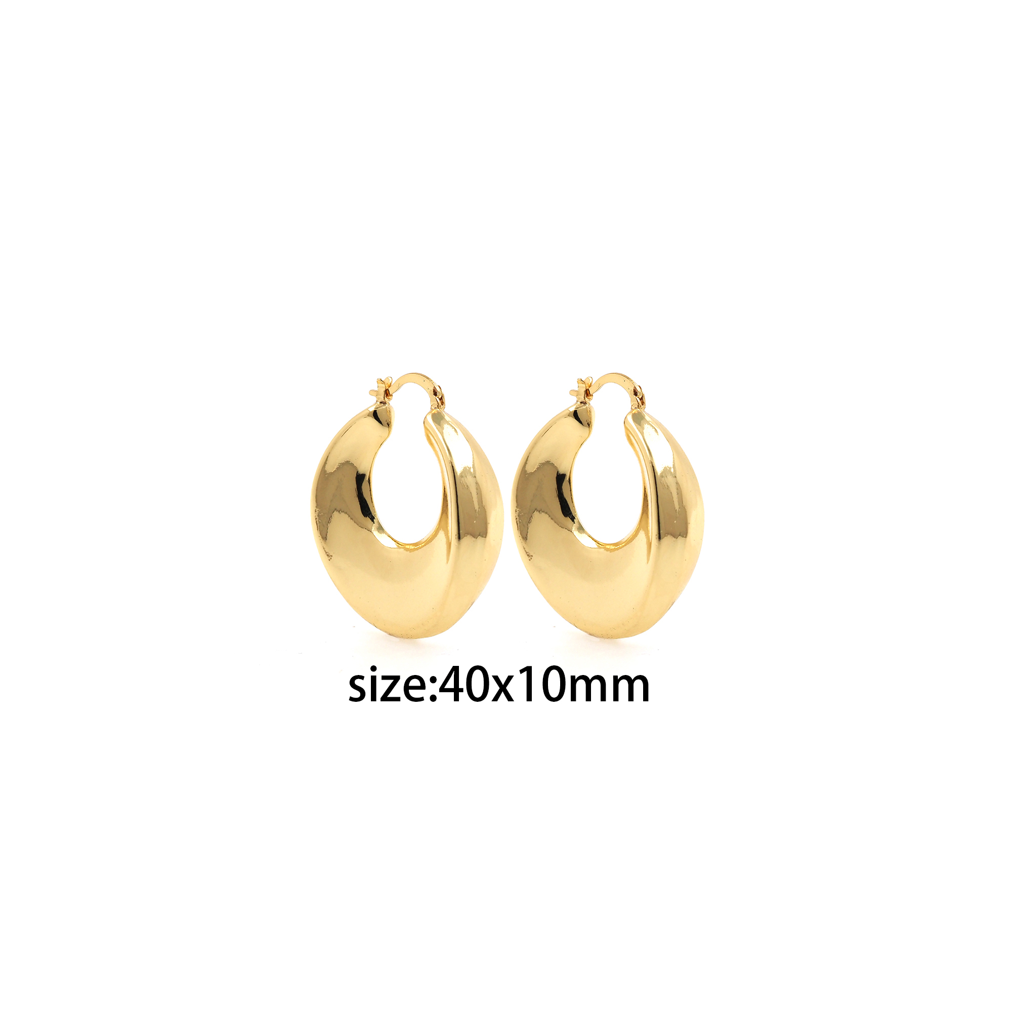 18K Gold Filled Thick Hoops,Dainty Hoops,Gold Huggies Hoop Earrings,Minimalist Earrings