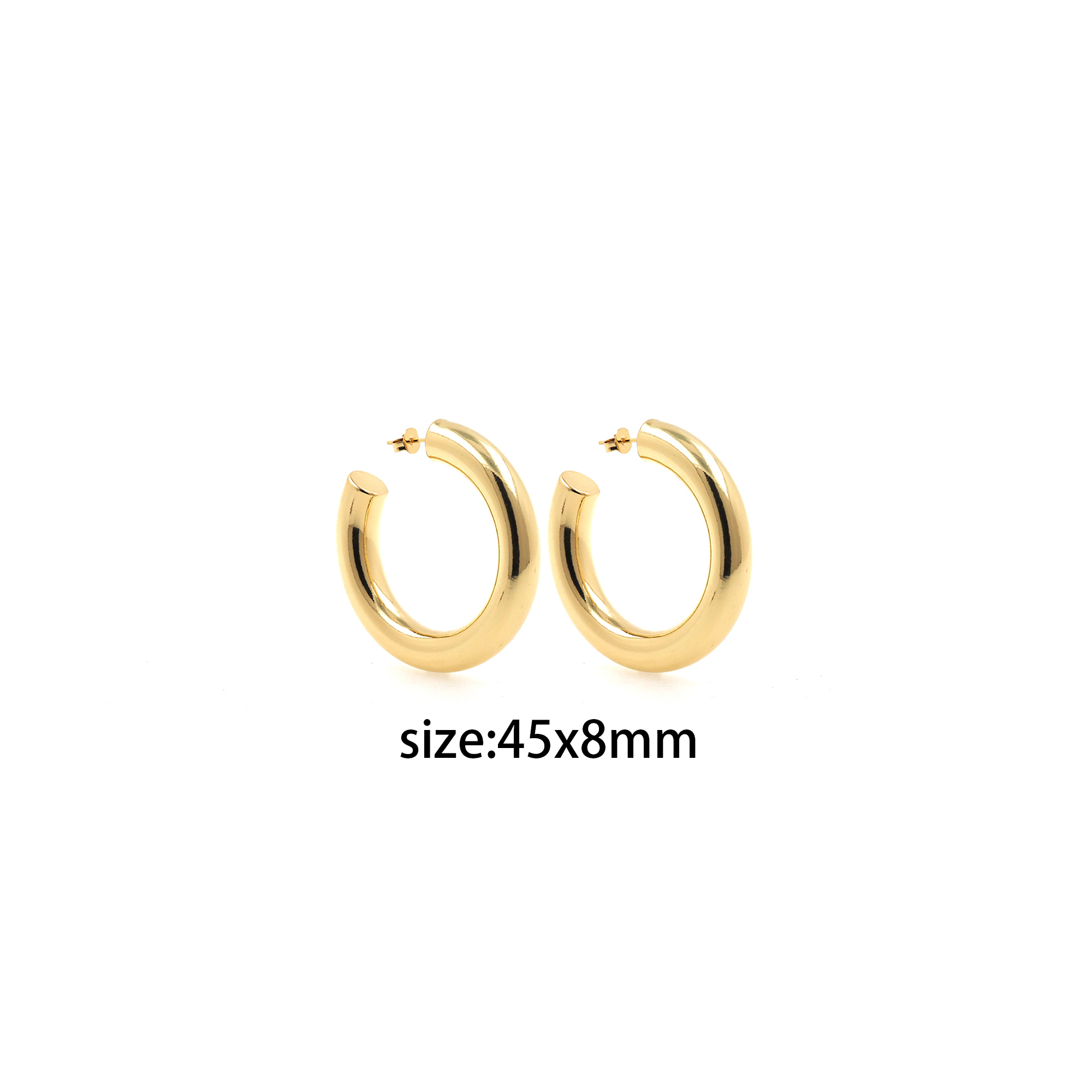 18K Gold Filled Thick Hoops Earrings,Dainty Hoops,Gold Huggies Hoop Earrings,Minimalist Earrings