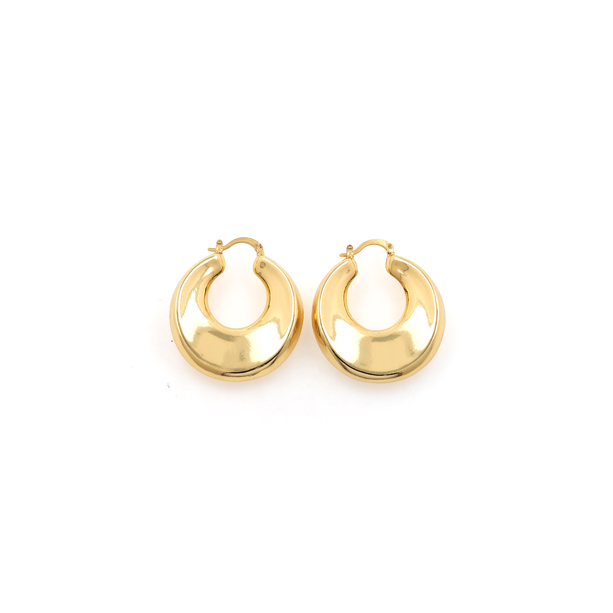 18K Gold Filled Thick Hoops,Dainty Hoops,Gold Huggies Hoop Earrings,Minimalist Earrings