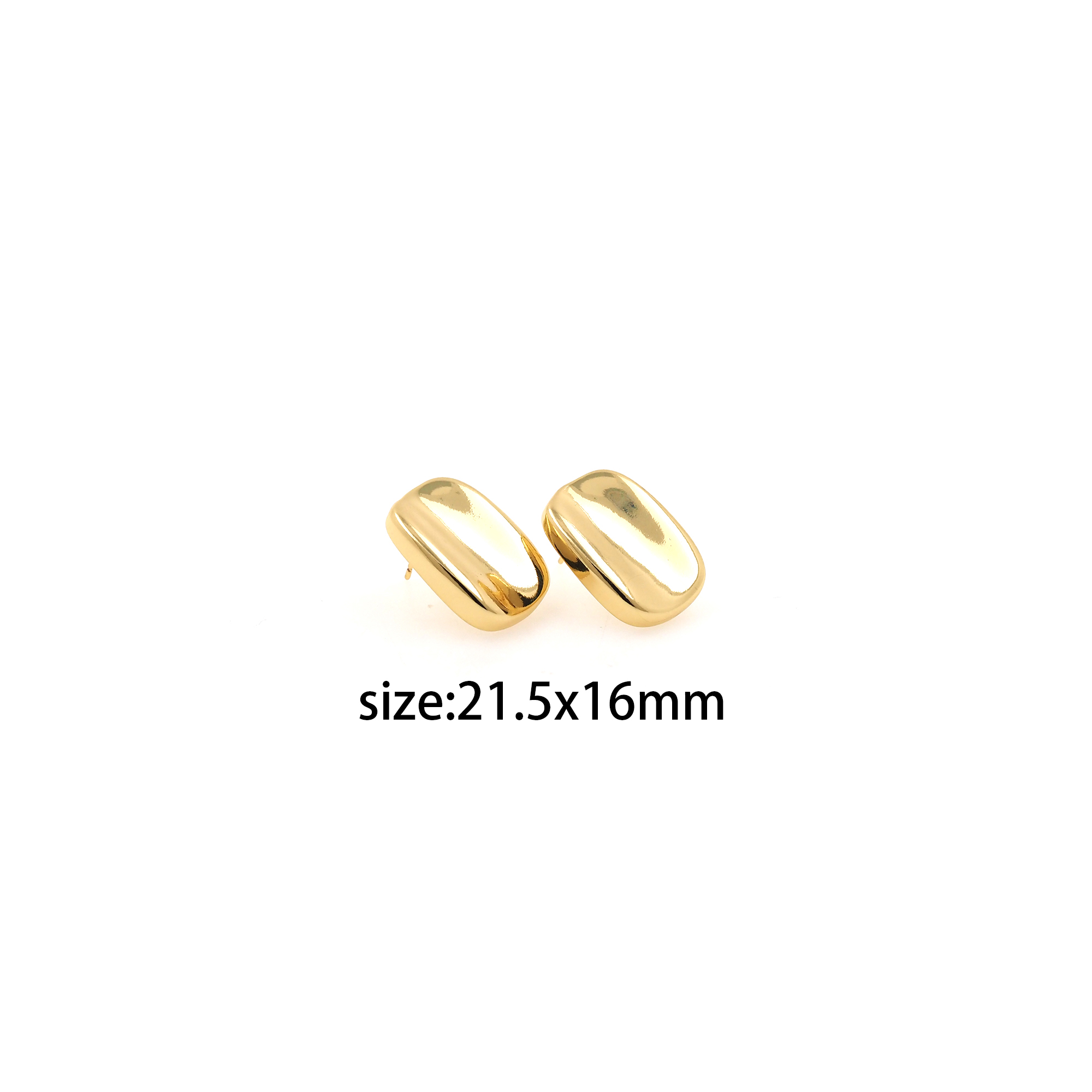 18K Gold Filled Rectangle Stud Earrings,Rectangle Earrings,Dainty Earrings,Minimalist Earring,Gift for Wife