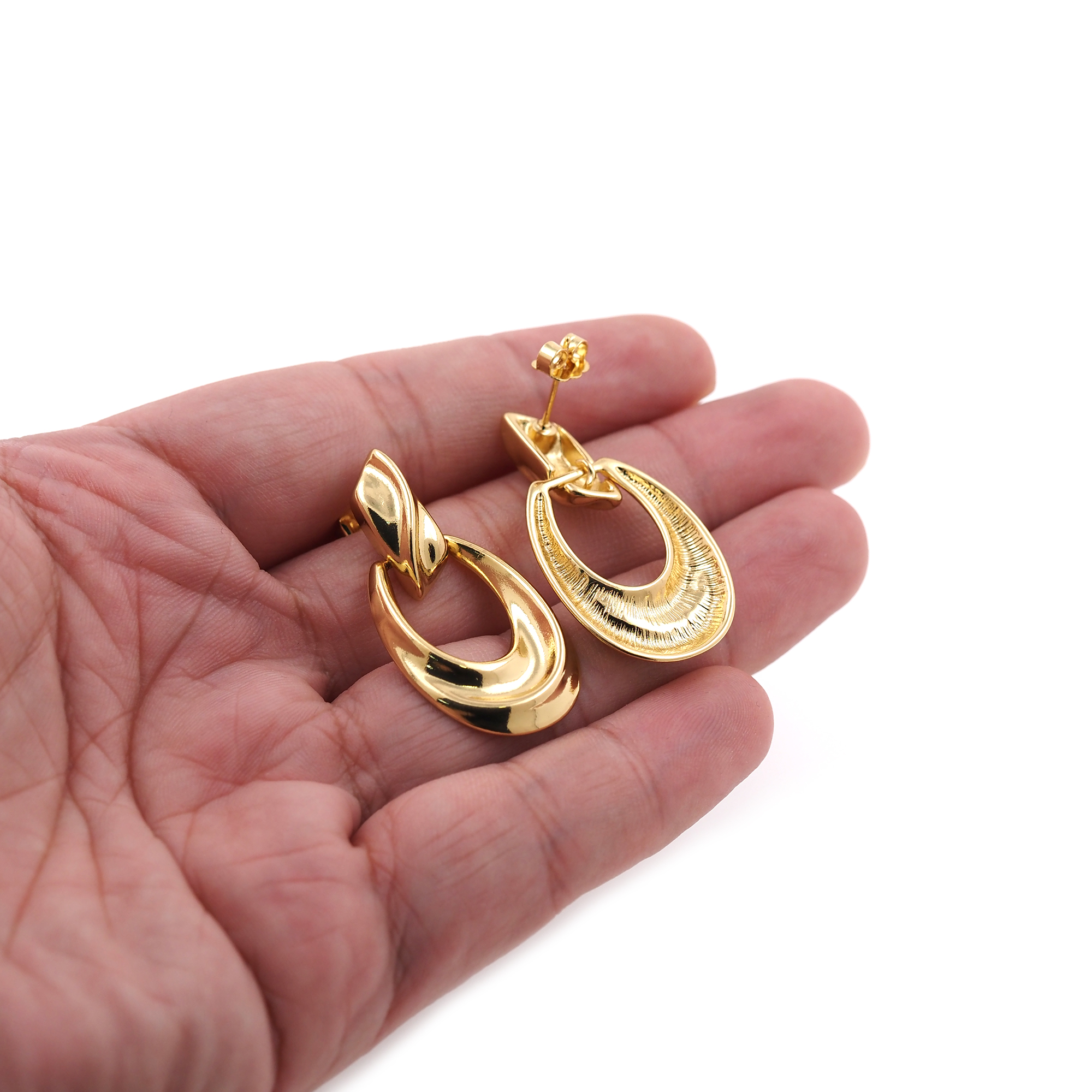 18K Gold Filled Oval Stud Earrings,Dangle Earring,Oval Earrings,Dainty Earrings,Minimalist Earring,Gift for Wife