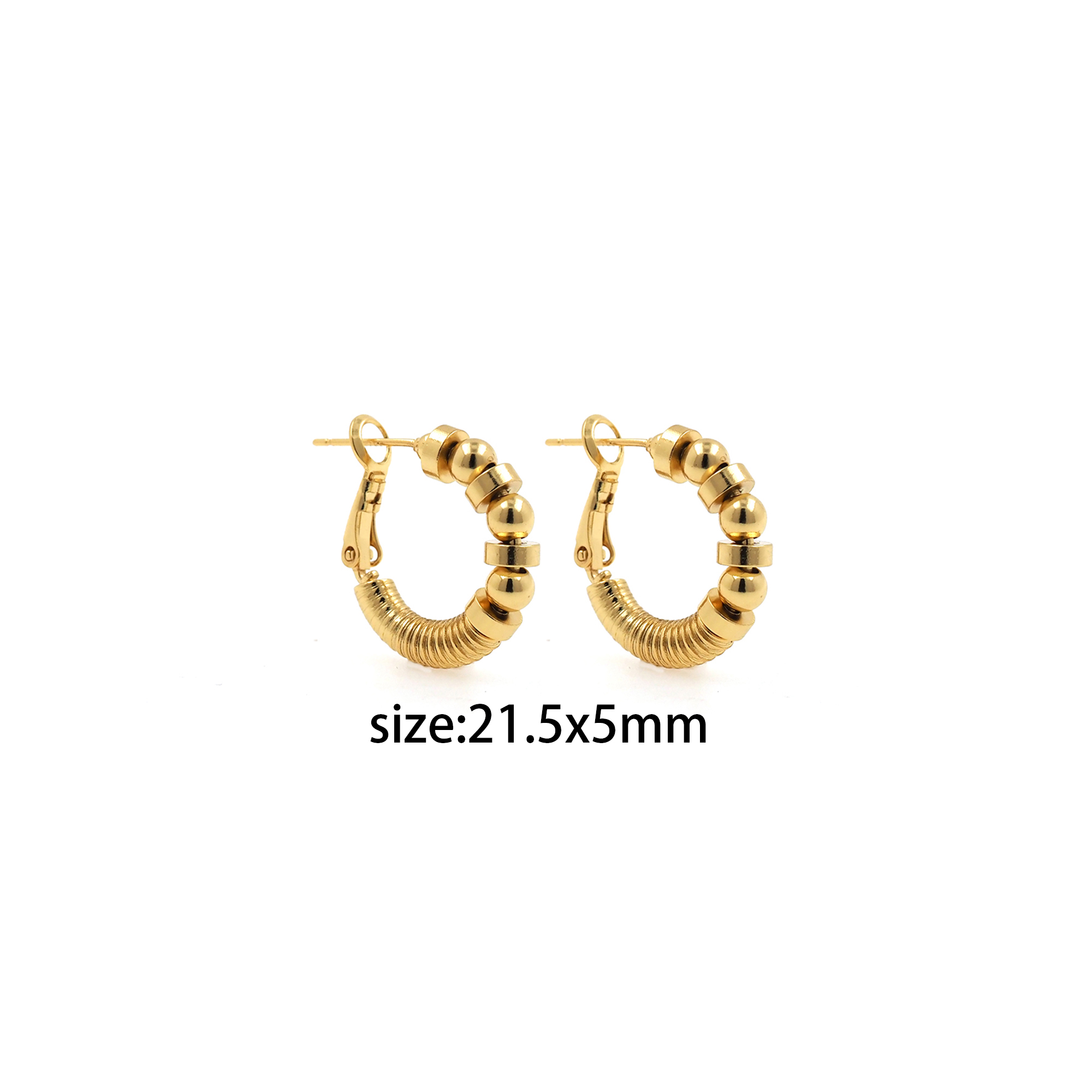 18K Gold Filled Ball Hoops Earrings,Dainty Hoops,Beaded Earrings,Gold Huggies Hoop Earrings,Minimalist Earrings