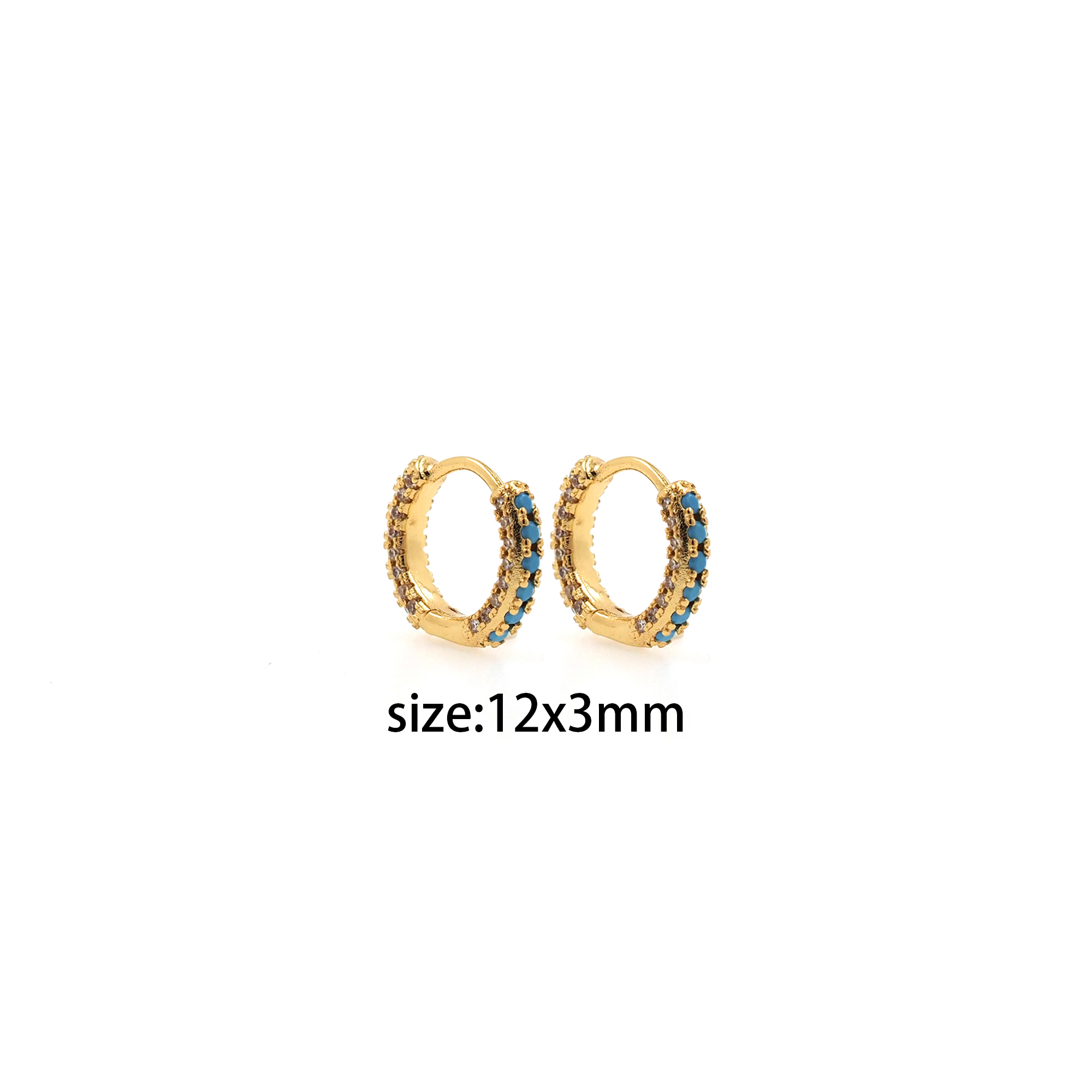 18K Gold Filled CZ Hoop Earrings,Dainty Zirconia Earrings,Gold Hoops,Dainty CZ Hoops Huggie