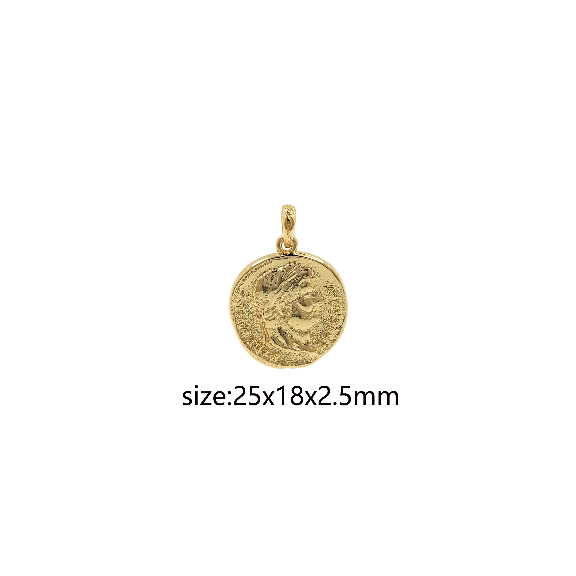 Vintage Figure Pendant,18K Gold Filled Portrait Charm Earrings Necklace for DIY Jewelry Making Supply